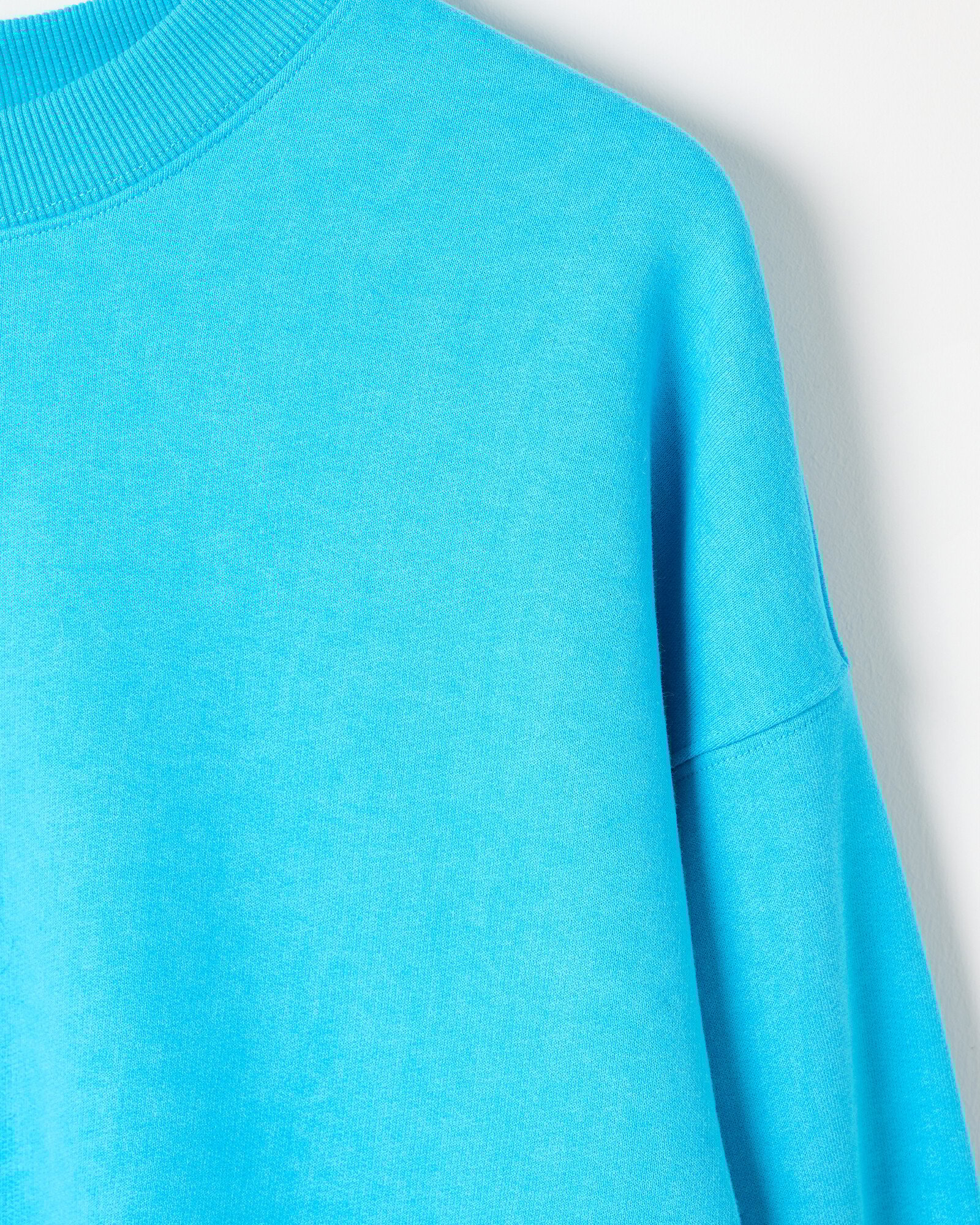 Blue Washed Longline Sweatshirt Oliver Bonas