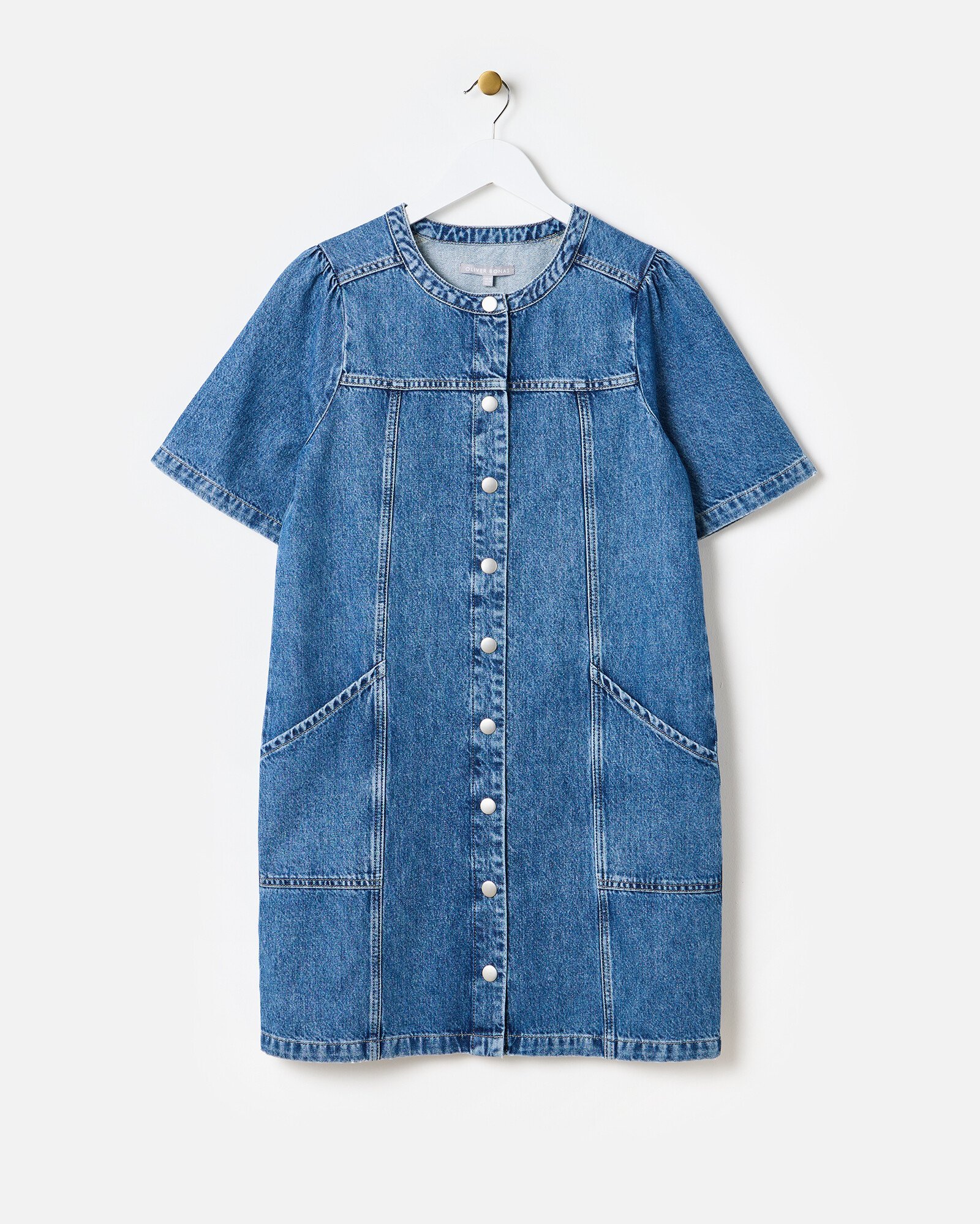 Blue Denim Mini Dress | Oliver Bonas