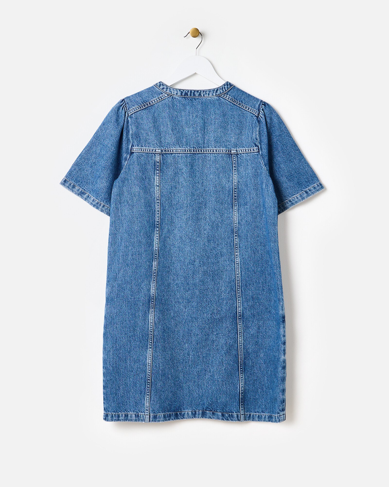 Blue Denim Mini Dress | Oliver Bonas