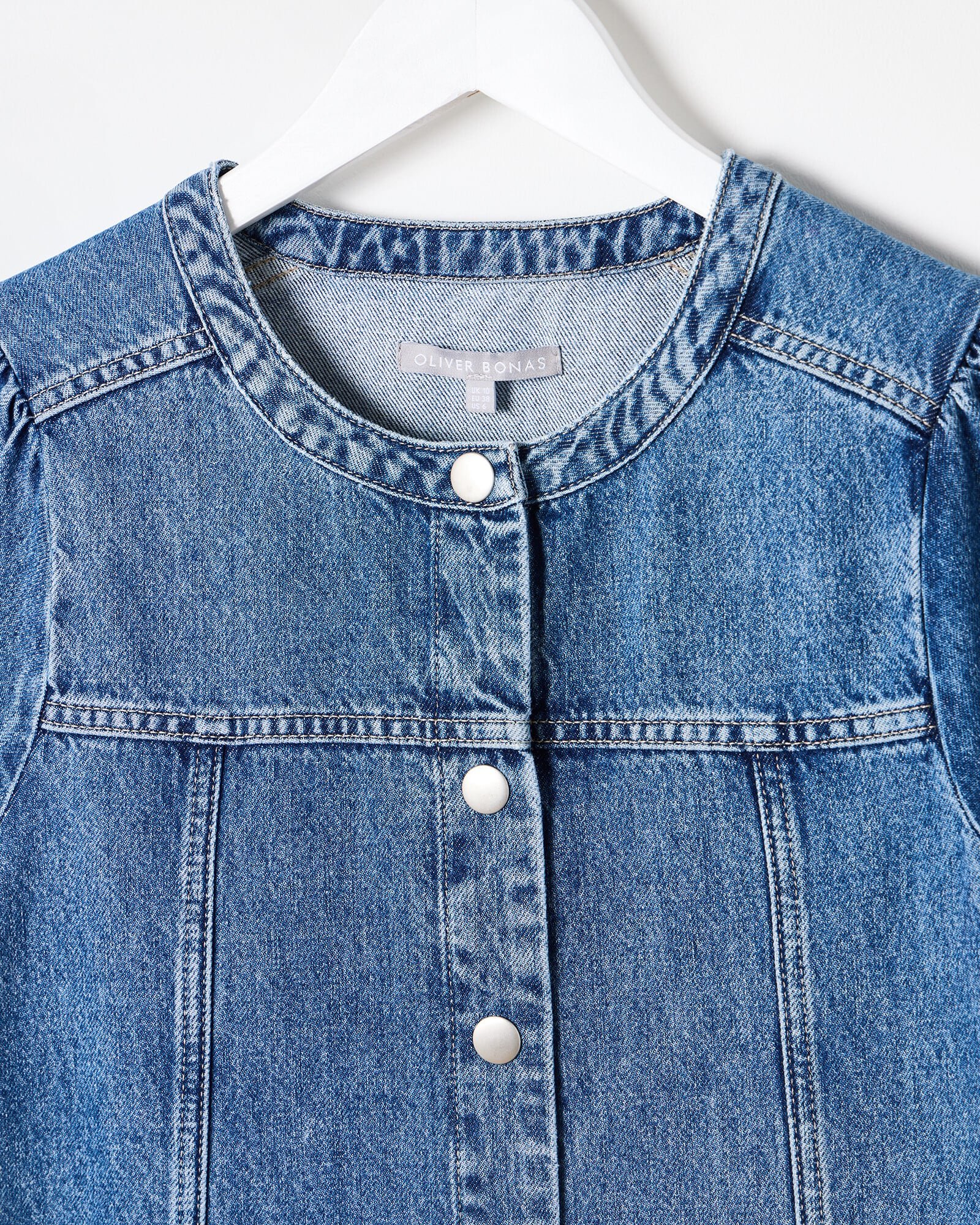 Blue Denim Mini Dress | Oliver Bonas