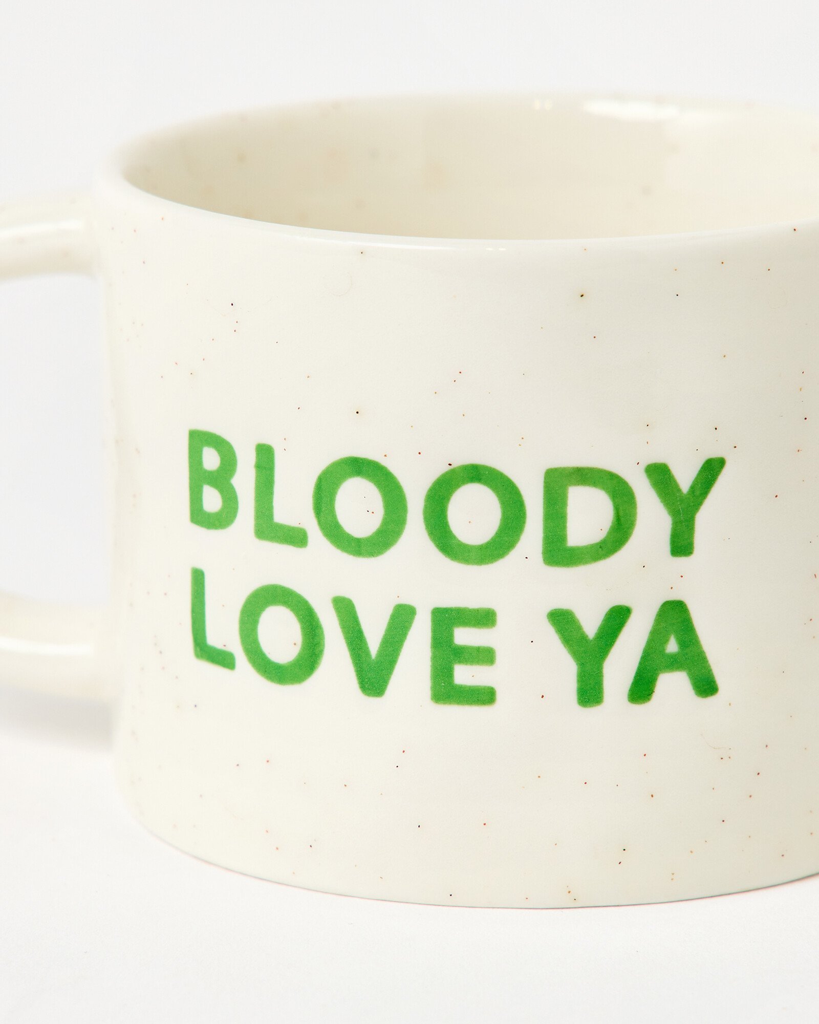 Bloody Love Ya Speckle Ceramic Mug | Oliver Bonas