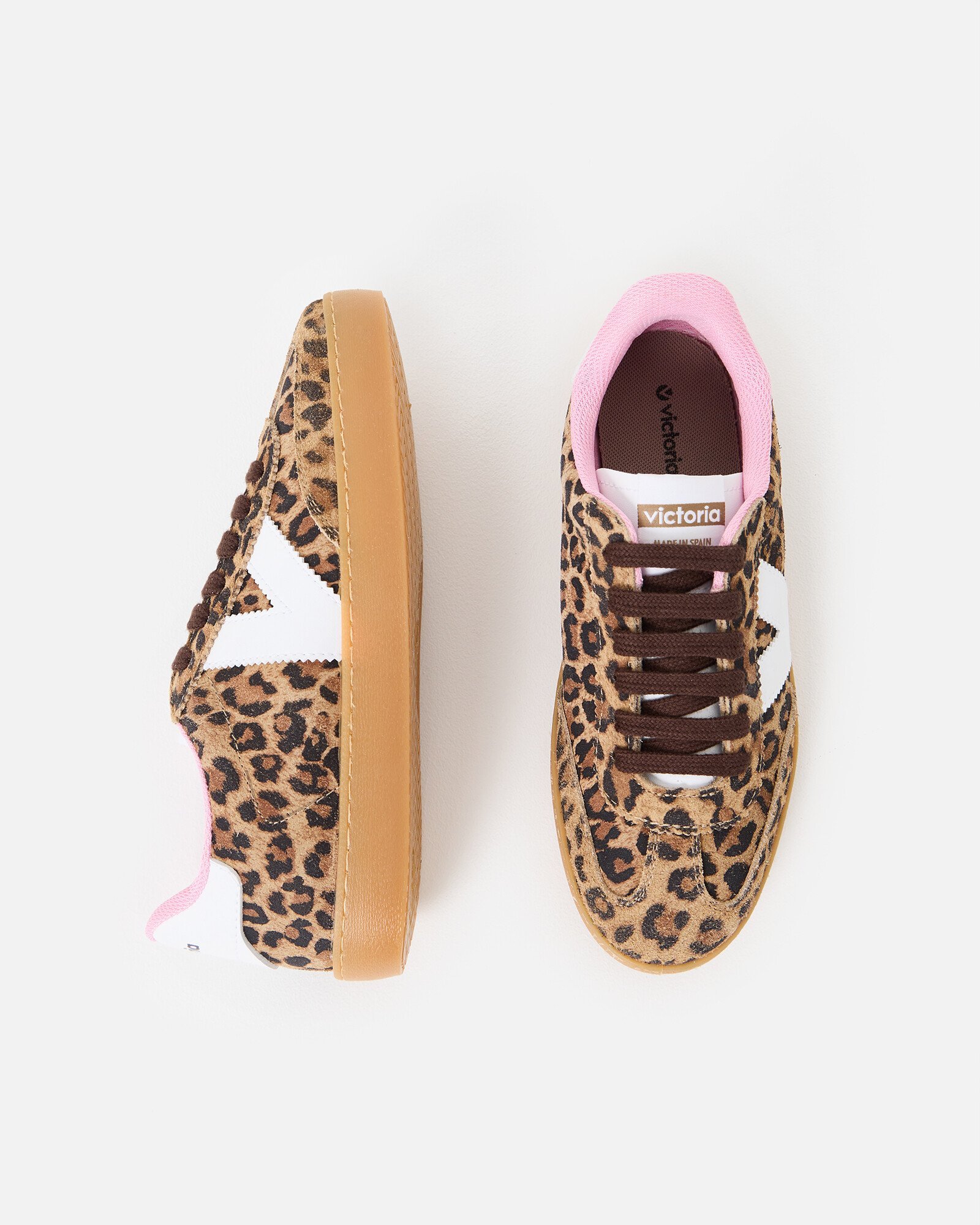 Victoria Berlin Leopard Print Suede Trainers | Oliver Bonas
