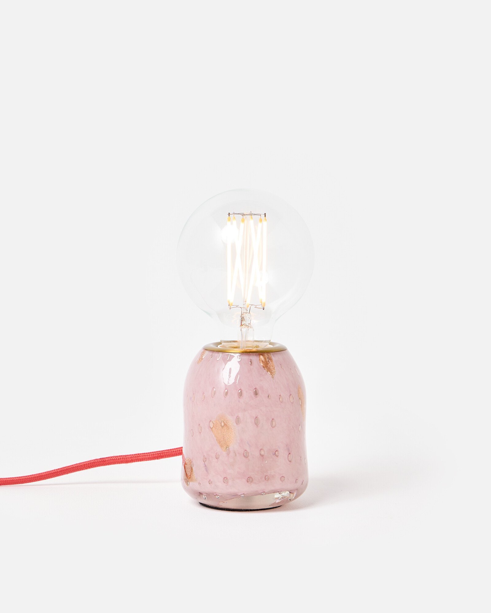 Zoja Pink Glitter Desk Table Lamp Base Oliver Bonas