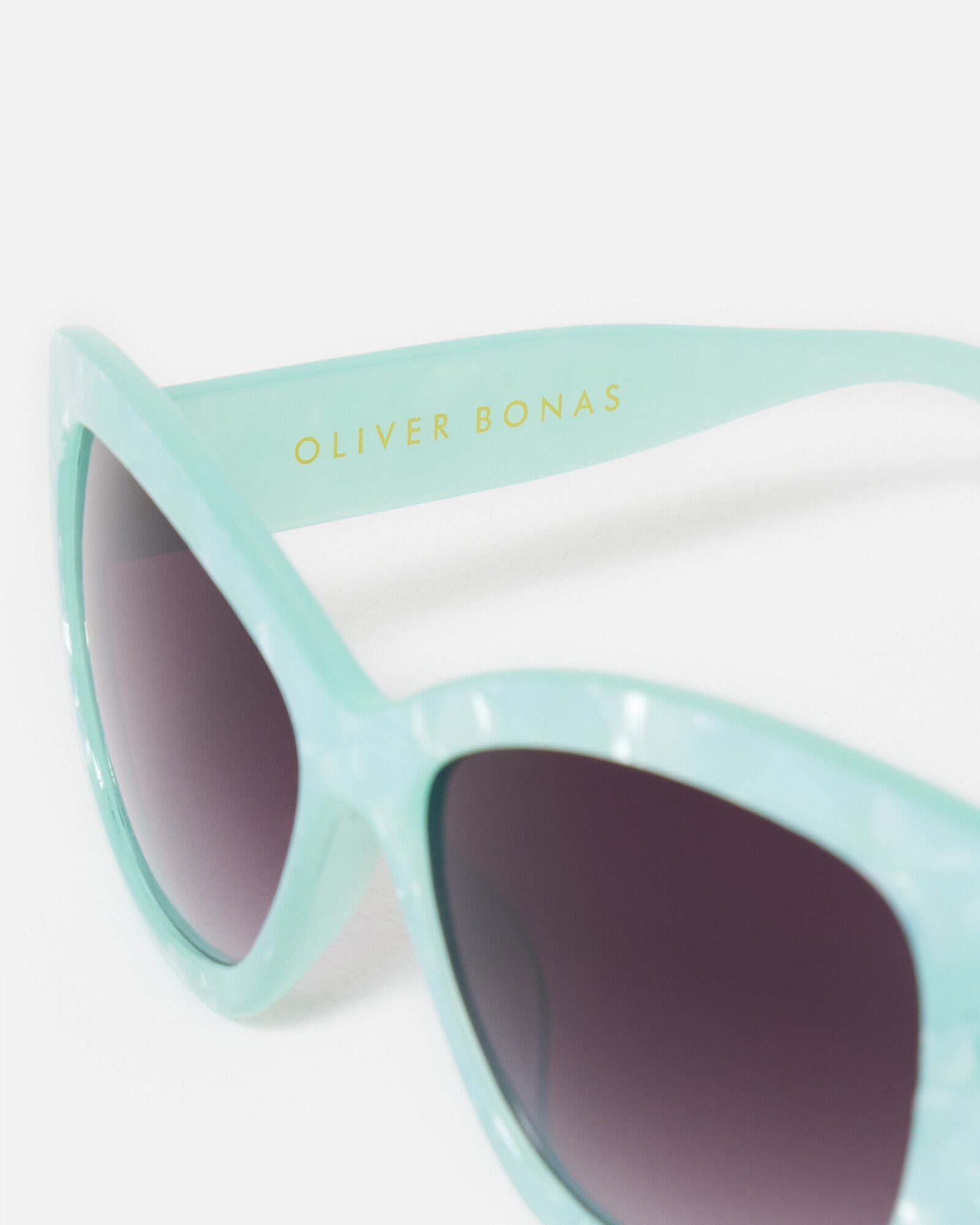 Mint Green Marbled Square Cat Eye Sunglasses Oliver Bonas