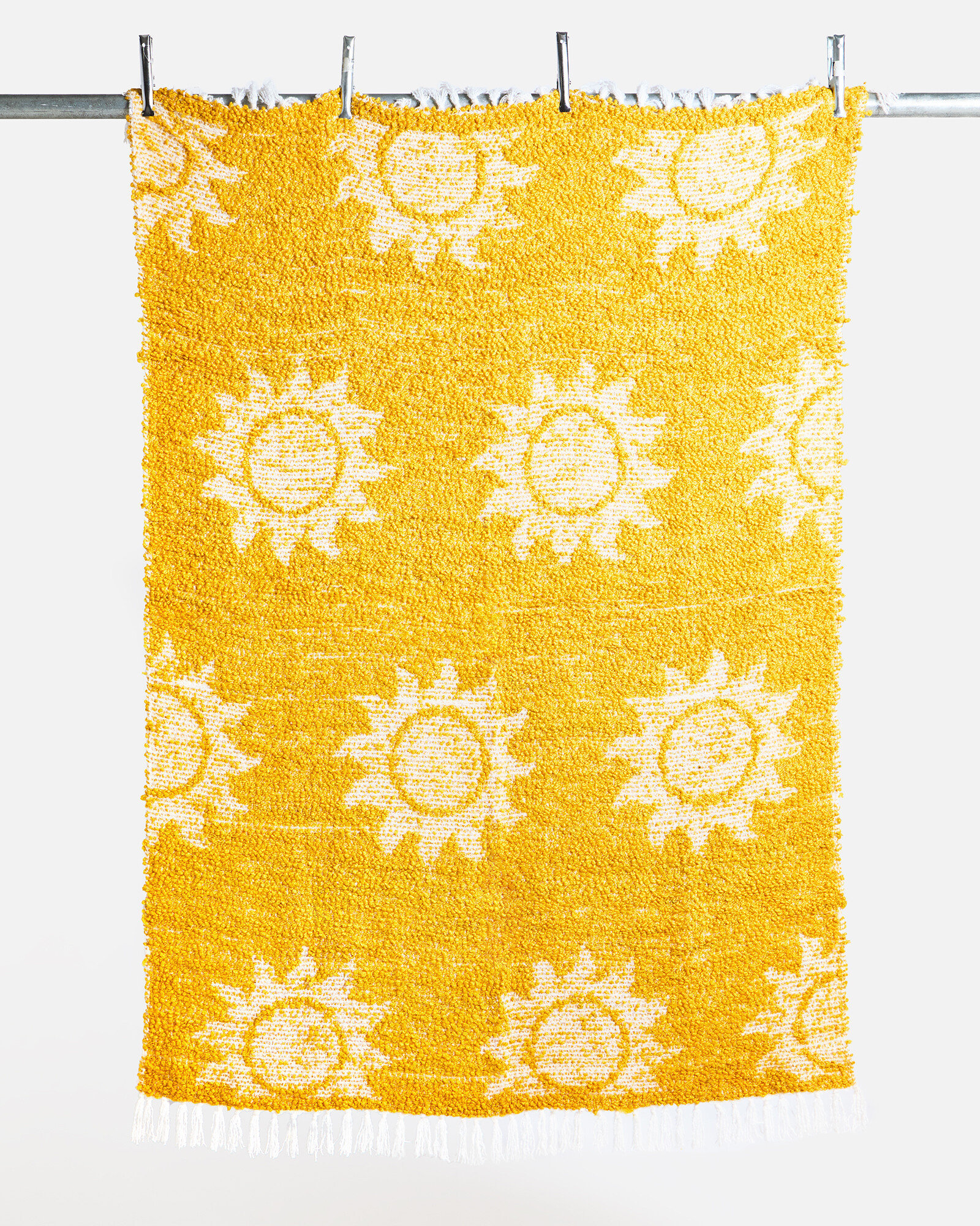 Sun Print Yellow Boucle Throw Oliver Bonas IE