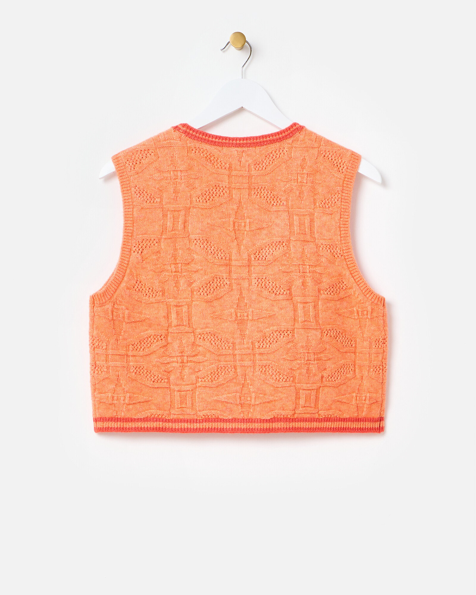 YASHIKI Wakakusa Knit Vest(ORANGE RED) Knit - Wakakusa ripstop