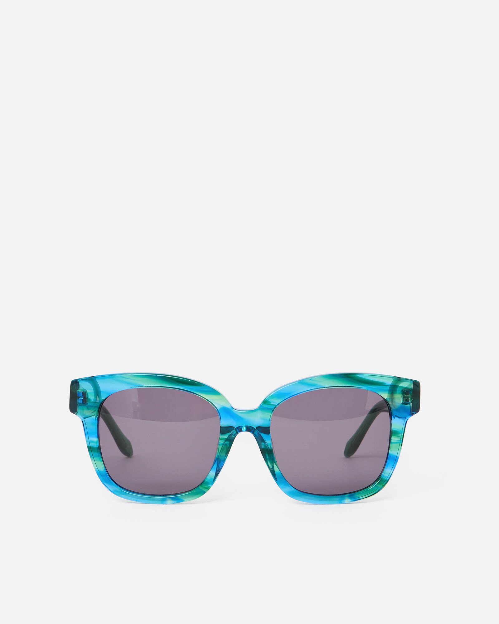 Green Blue Marbled Square Acetate Sunglasses Oliver Bonas