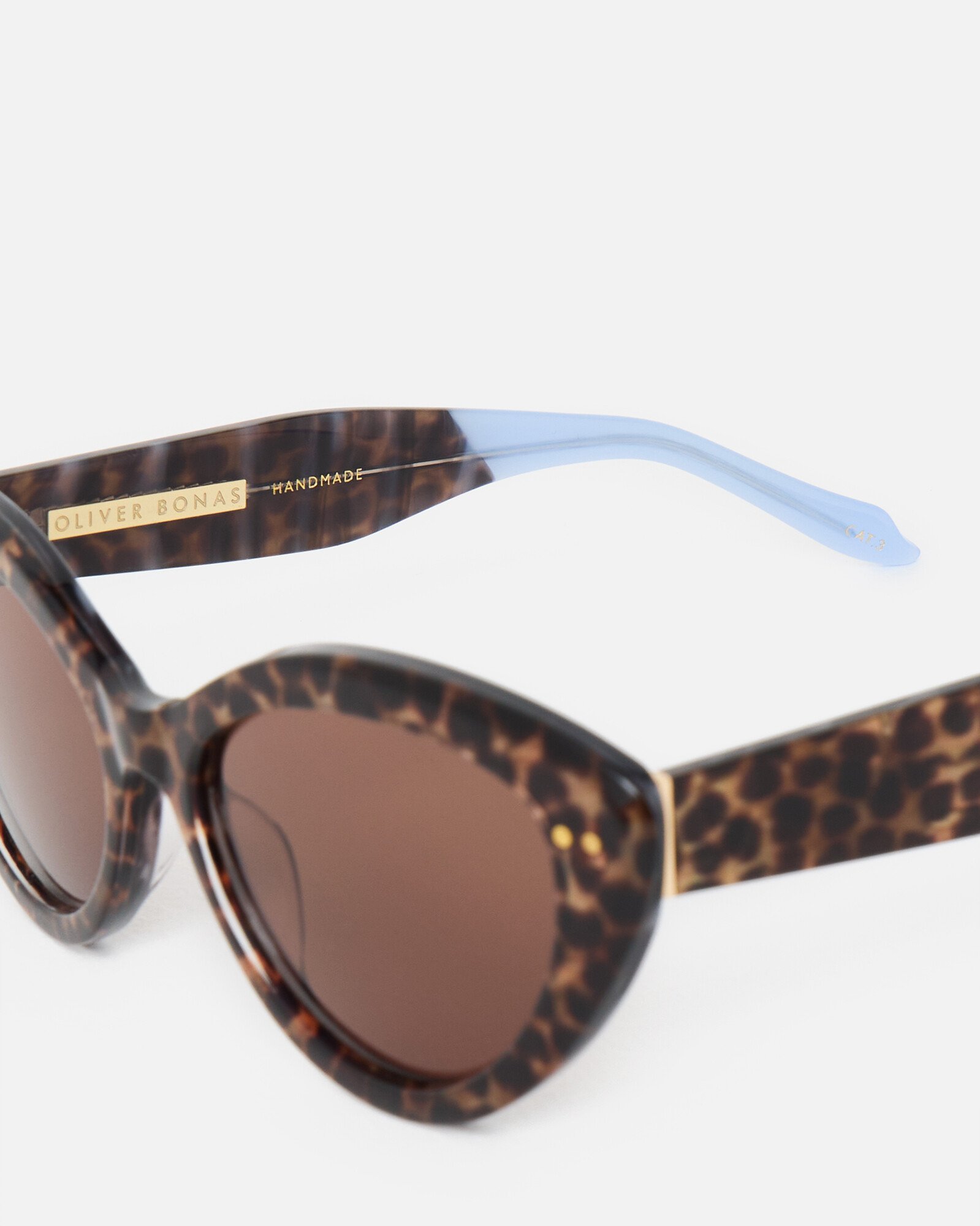 Brown Leopard Print Cat Eye Acetate Sunglasses Oliver Bonas