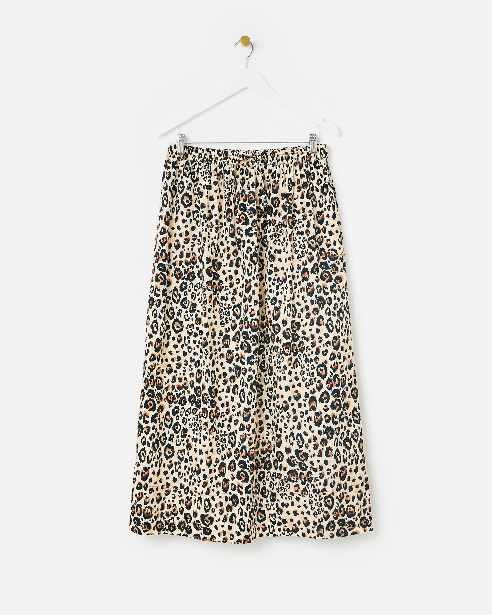 Leopard Print Tie Waist Midi Skirt Oliver Bonas