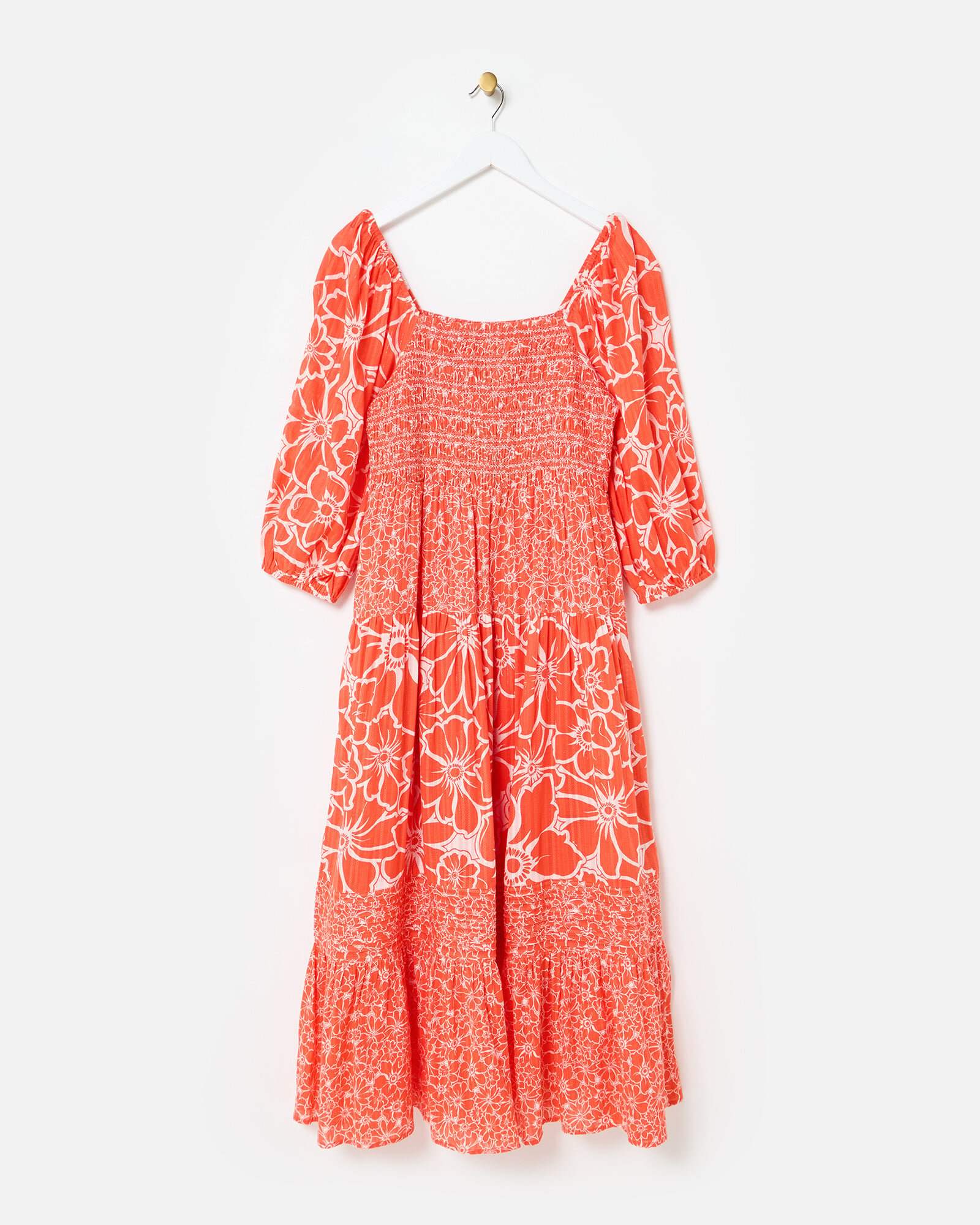 oliver bonas orange dress Colour Block Orange Midi Dress