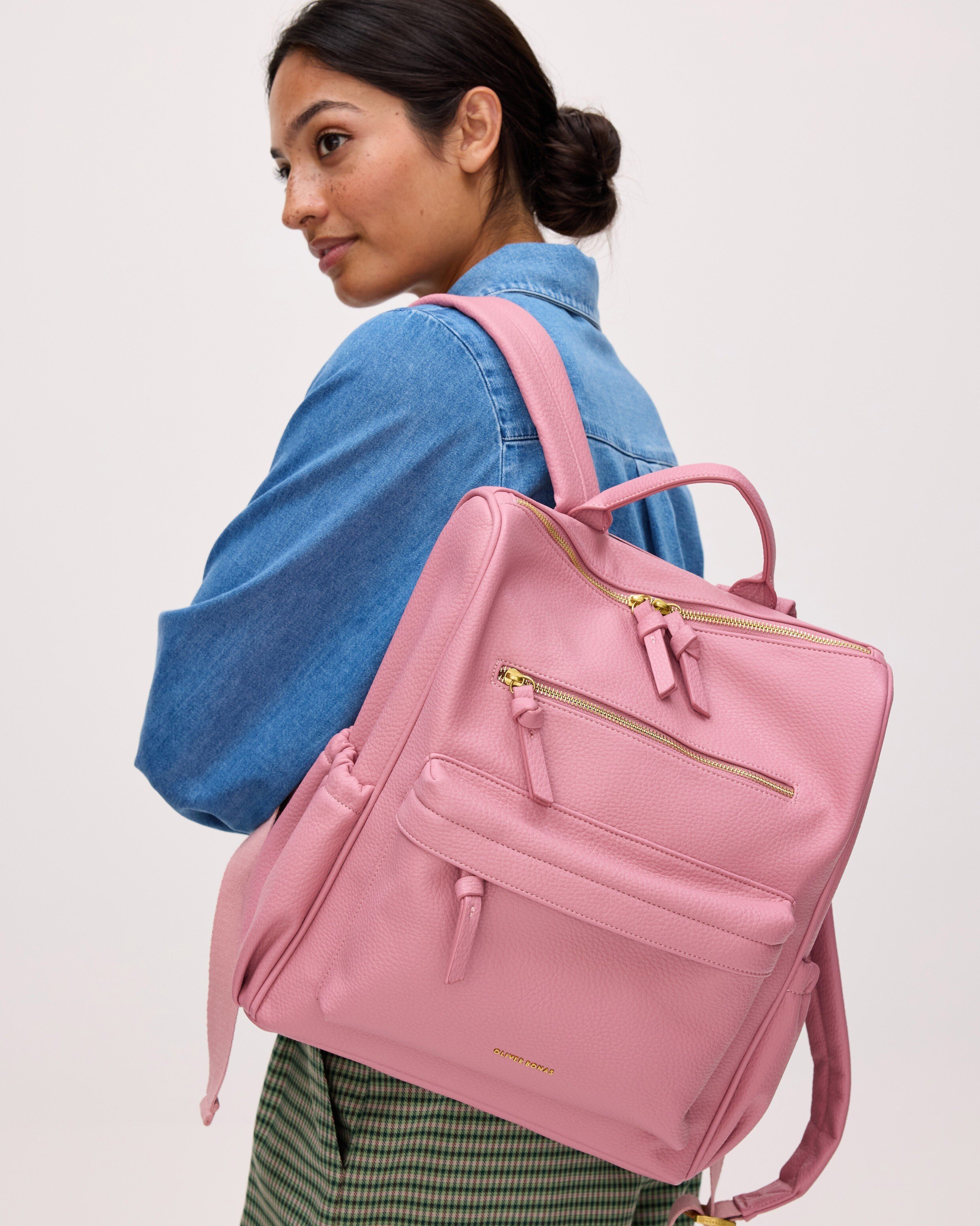 Jossie Slouch Pink Backpack Oliver Bonas