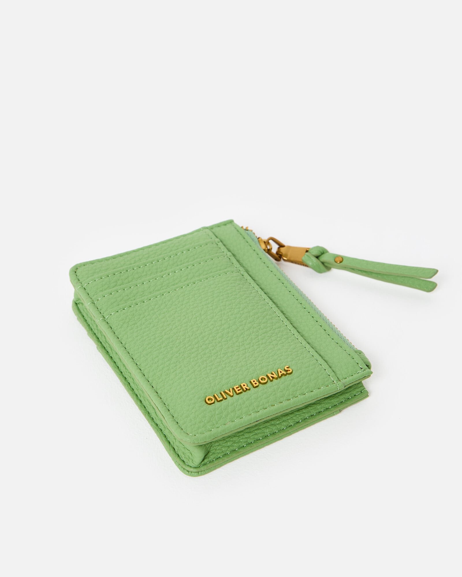 Kadie Green Zipped Card Holder | Oliver Bonas