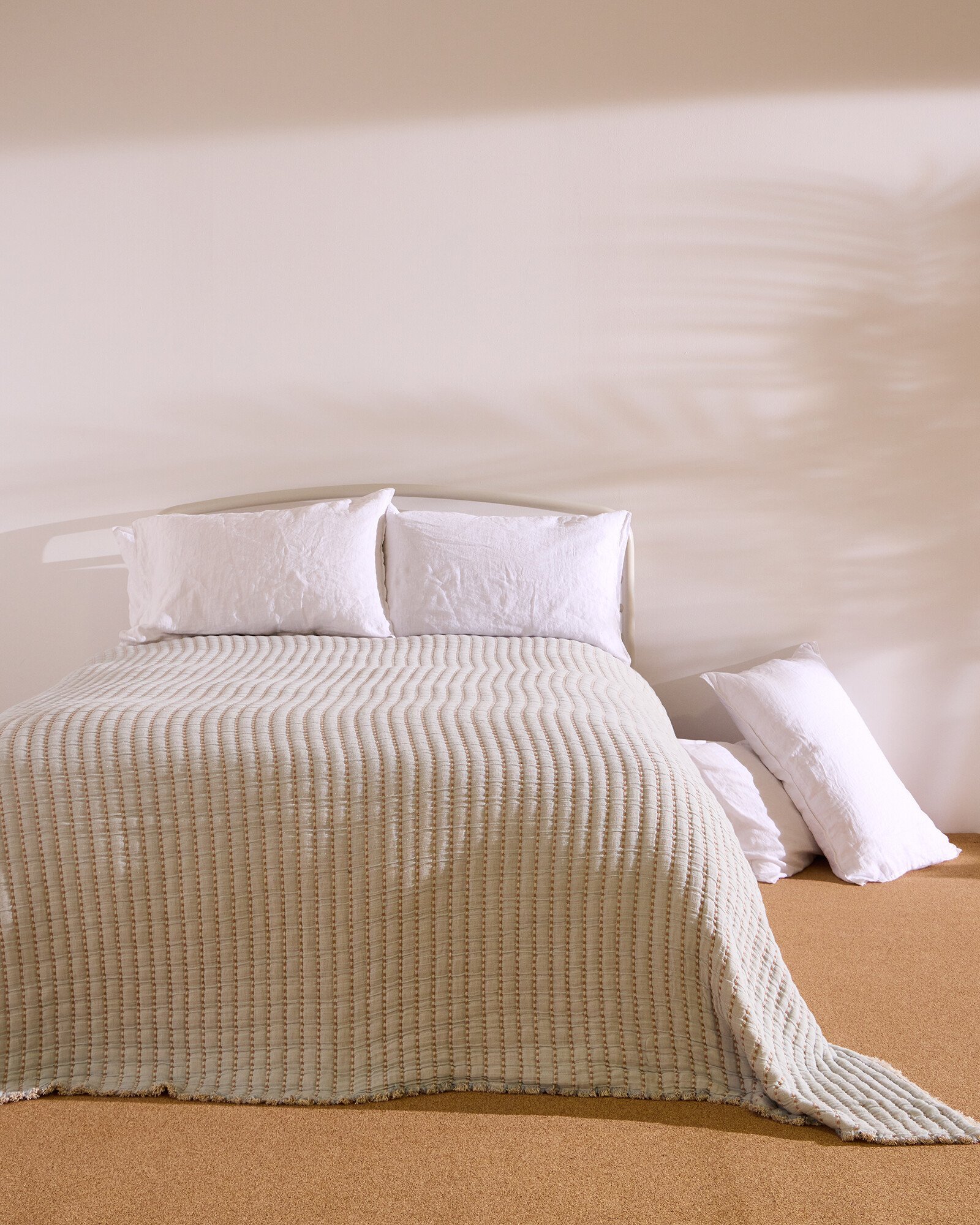 Eze Stripe Lightweight Cotton Quilted Bedspread