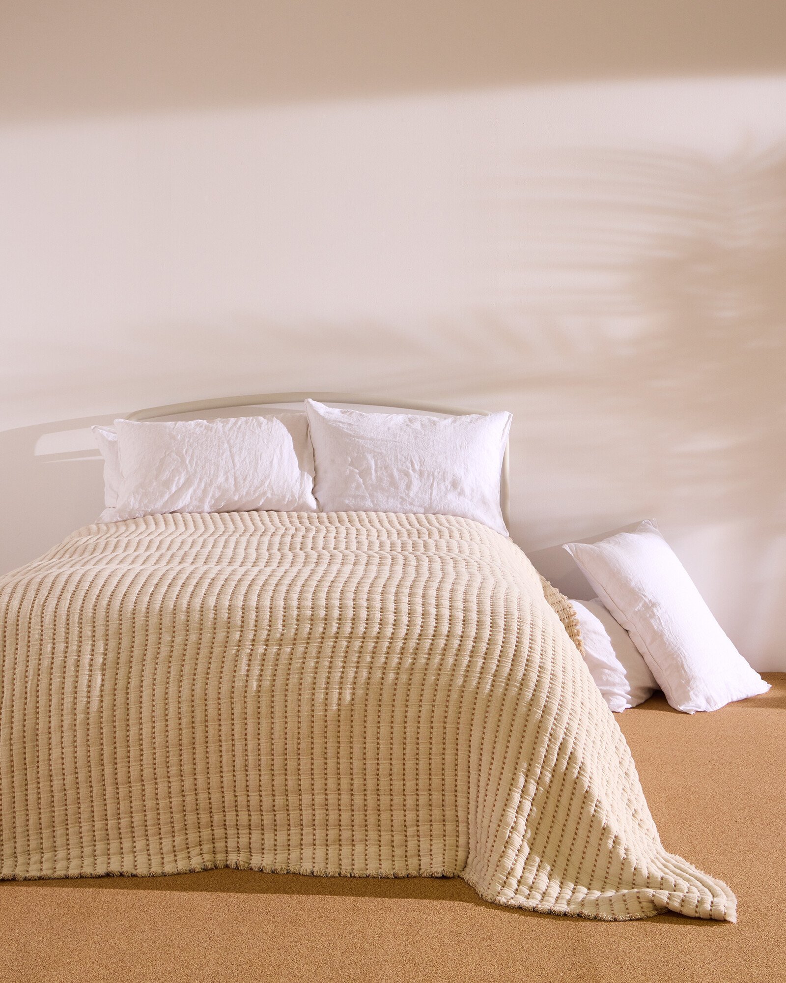 Eze Stripe Lightweight Cotton Quilted Bedspread