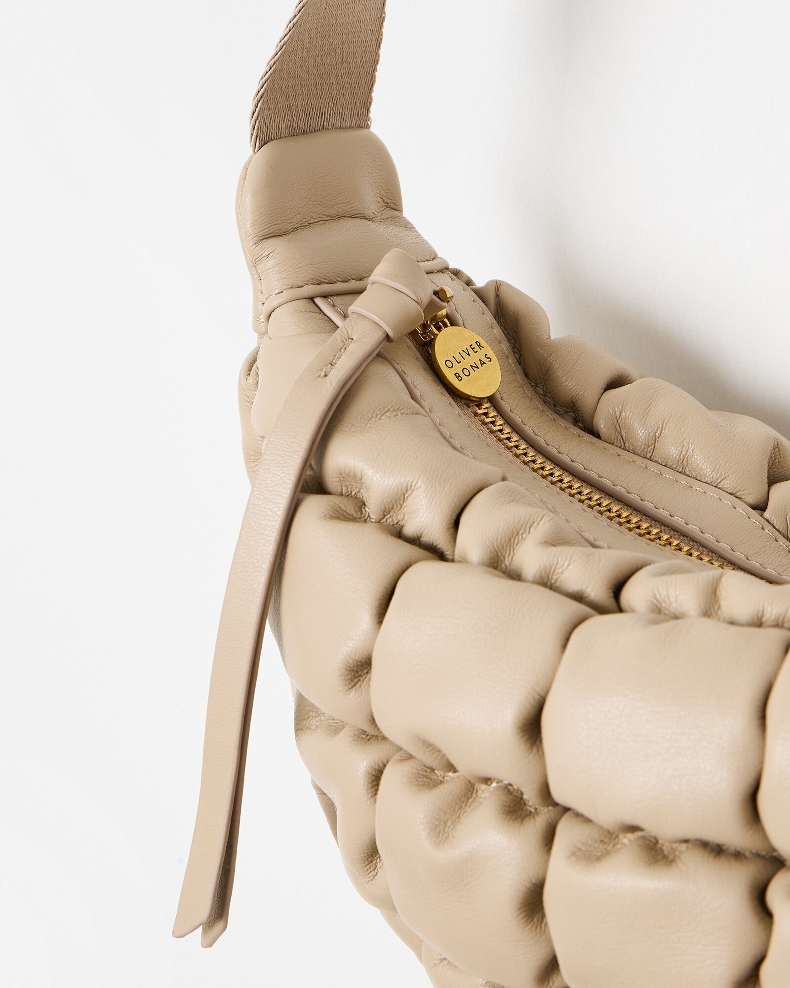 Typing Tutor Bottega Veneta Mini Jodie White Betty Beige Quilted