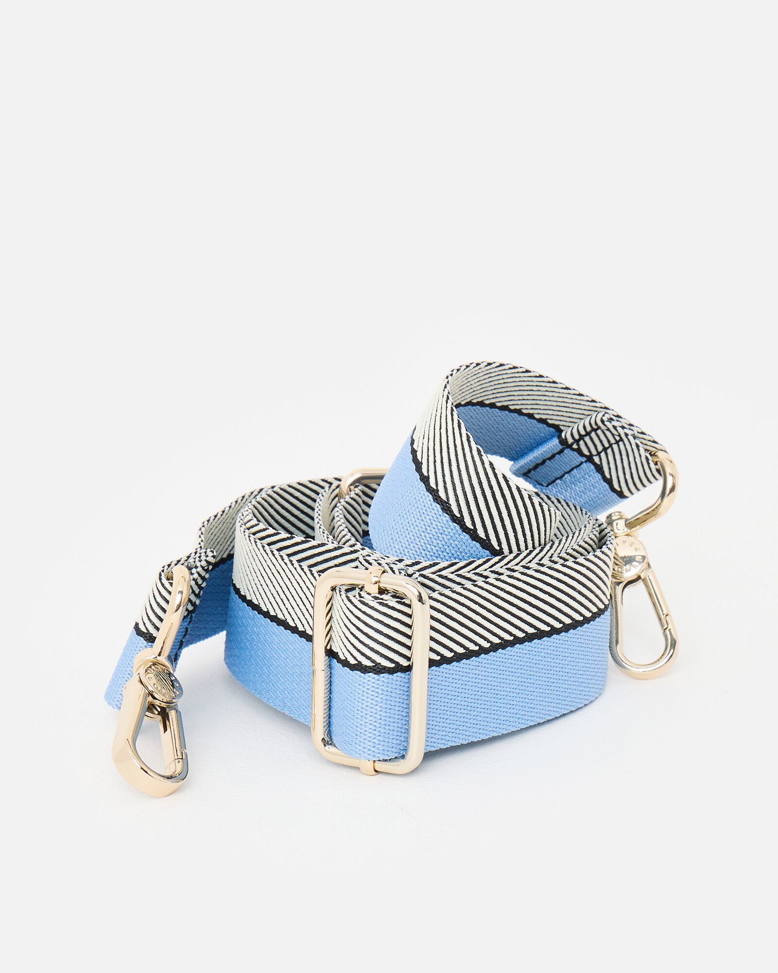 Blue Monochrome Stripe Crossbody Bag Strap Oliver Bonas