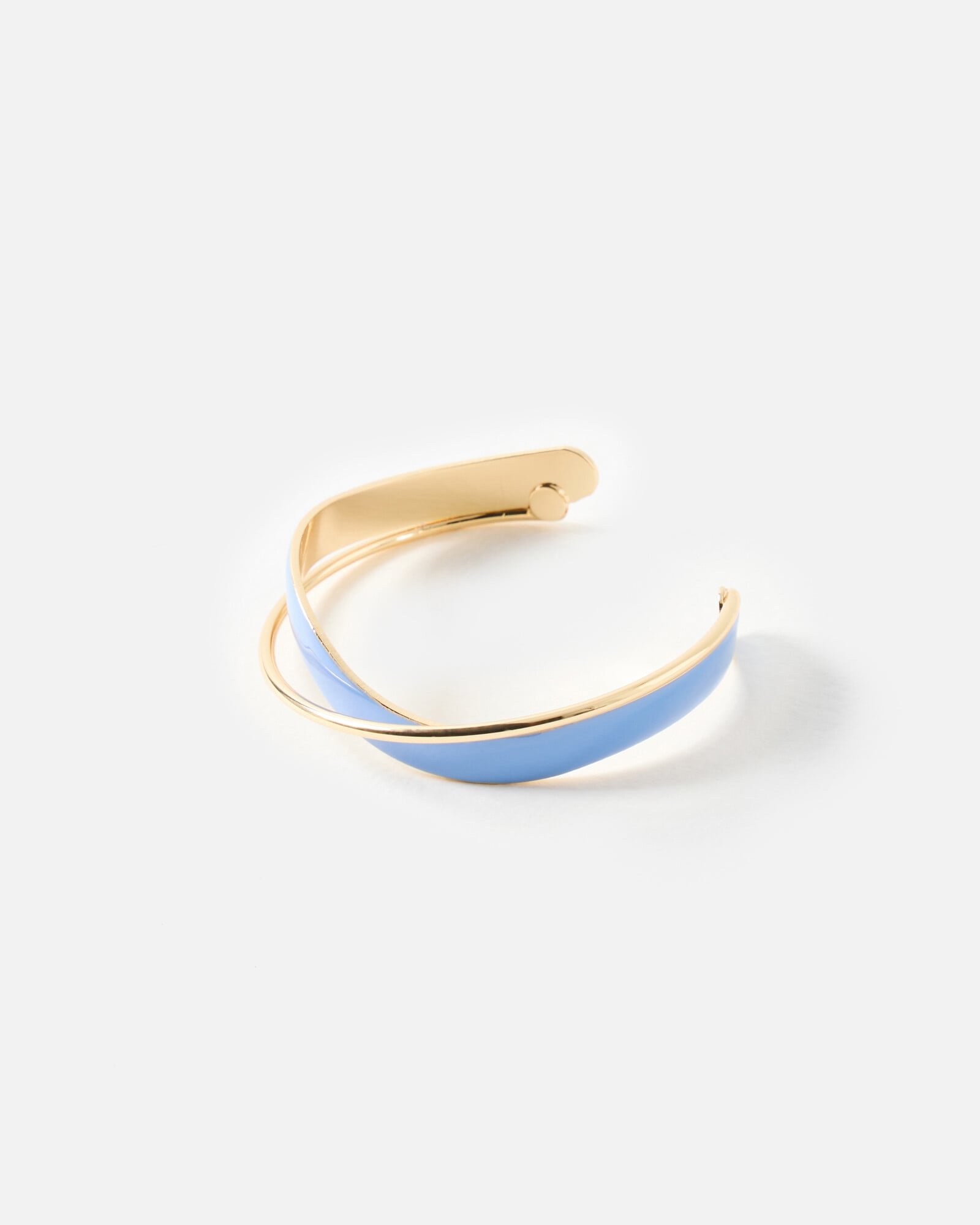 Christie Twist Blue Enamel Bangle | Oliver Bonas