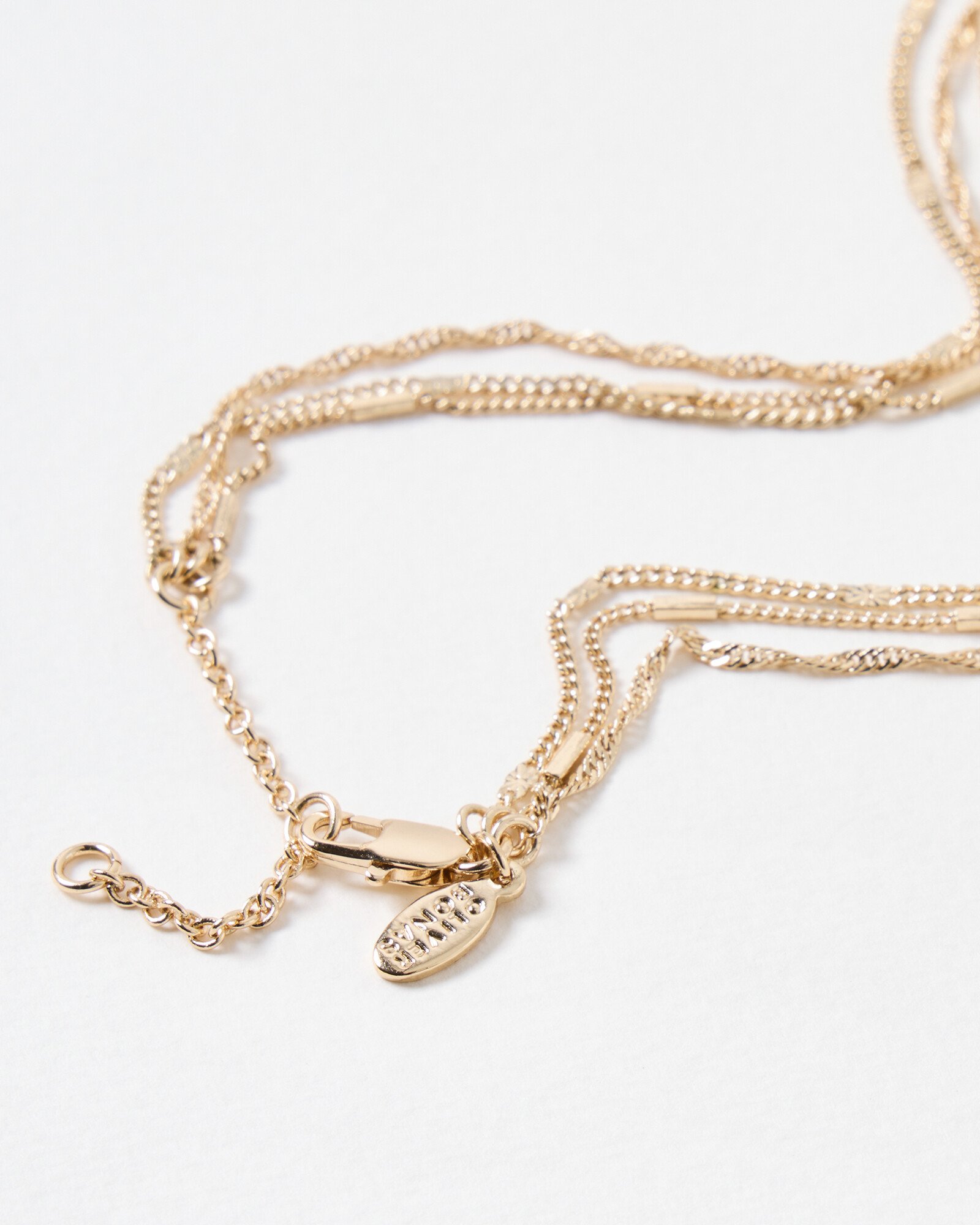 Melody Triple Row Layered Pendant Necklace Oliver Bonas