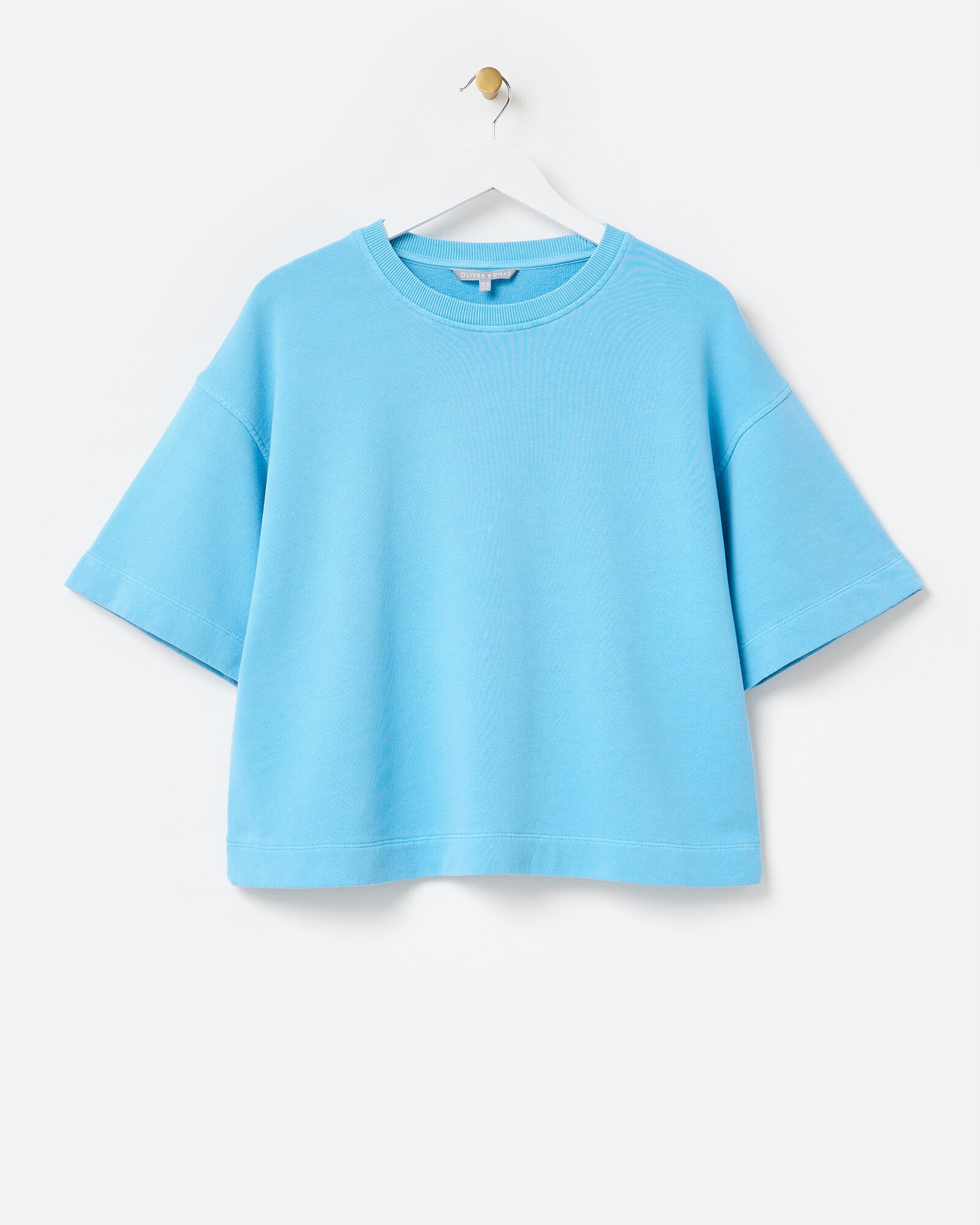 Blue Short Sleeve Sweatshirt Oliver Bonas
