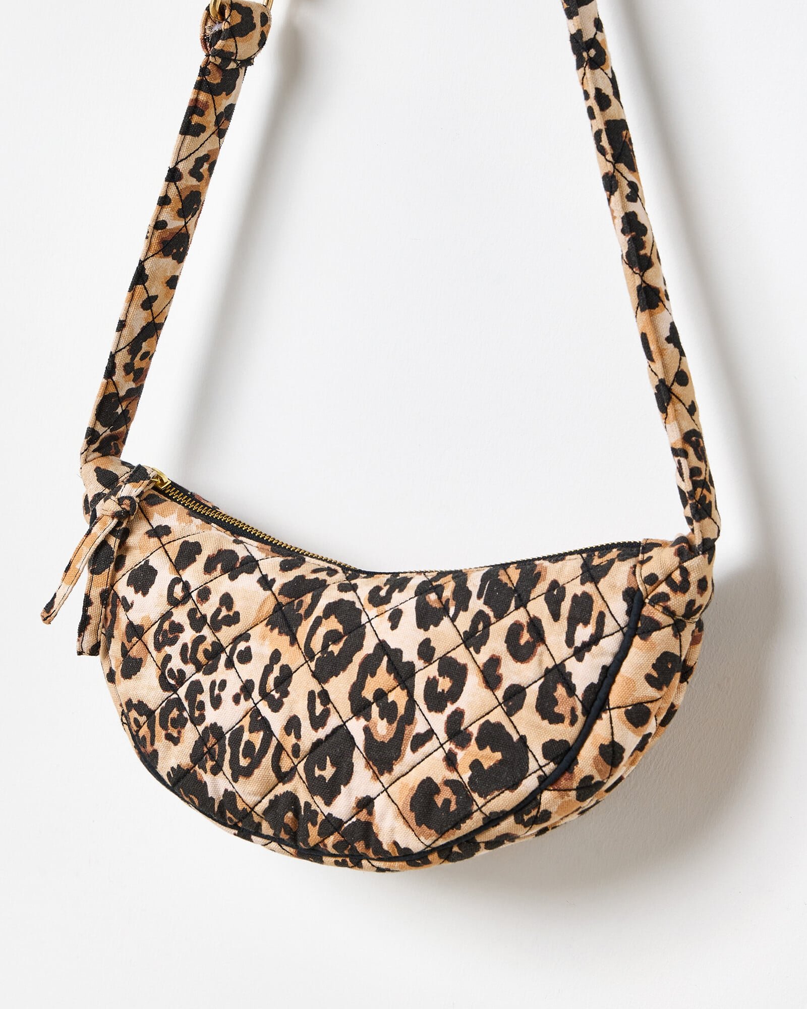 Becky Leopard Print Quilted Belt Bag | Oliver Bonas