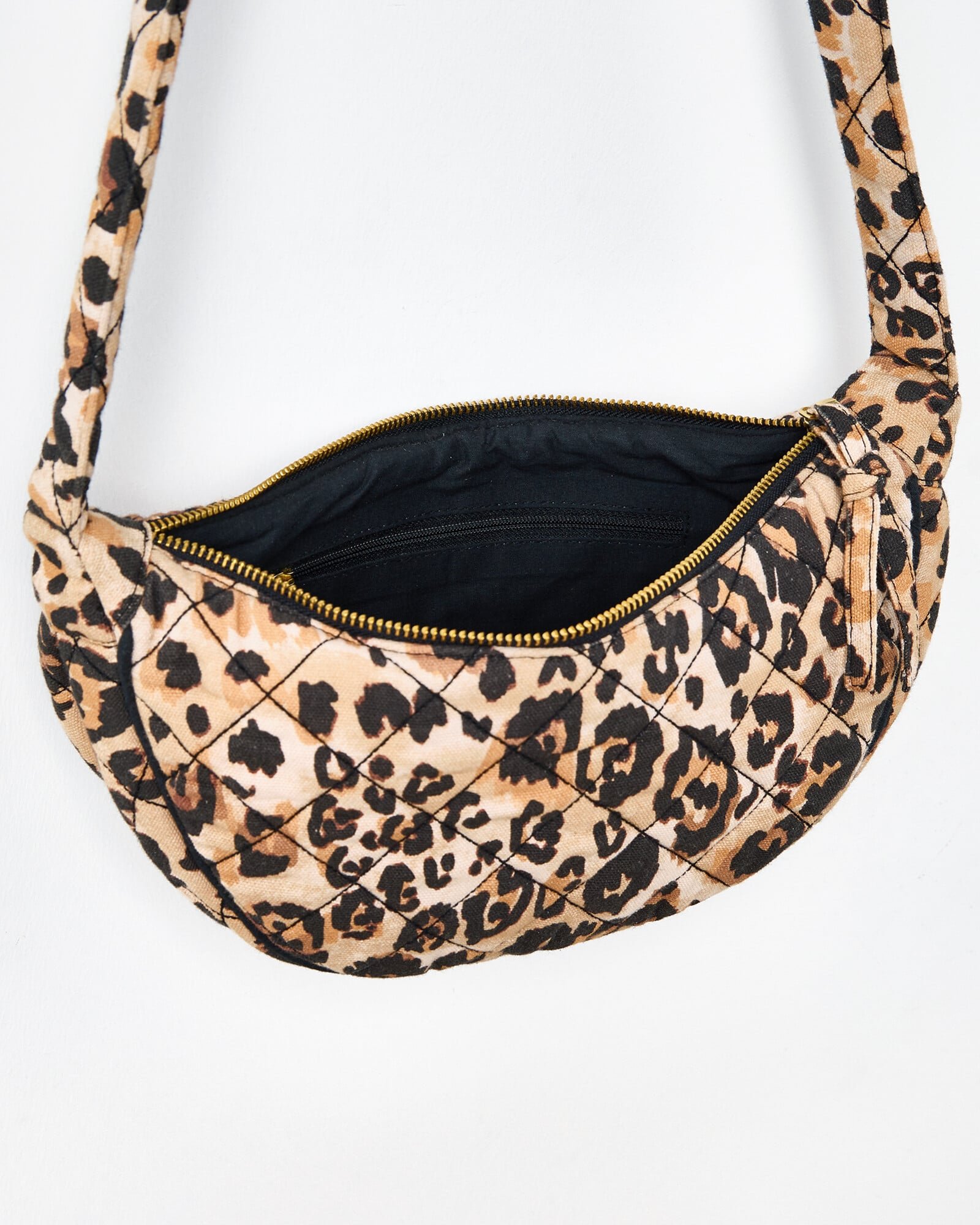 Becky Leopard Print Quilted Belt Bag | Oliver Bonas