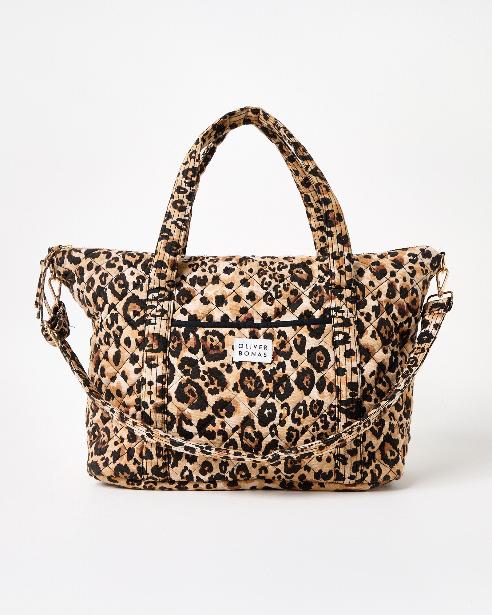 Weekend Bag Oliver Bonas Shopper Bag Becky Leopard Print Quilted Weekend  Bag Oliver Bonas