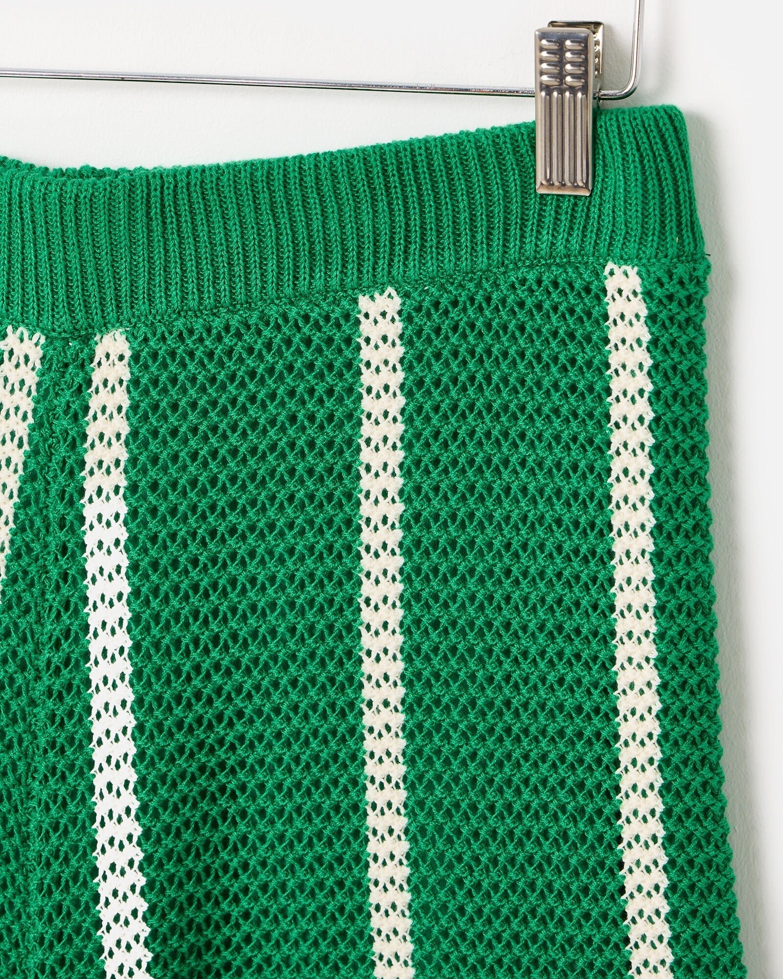 Les Deux Stan Stripe Seersucker Swim Men Shorts - Plant Green