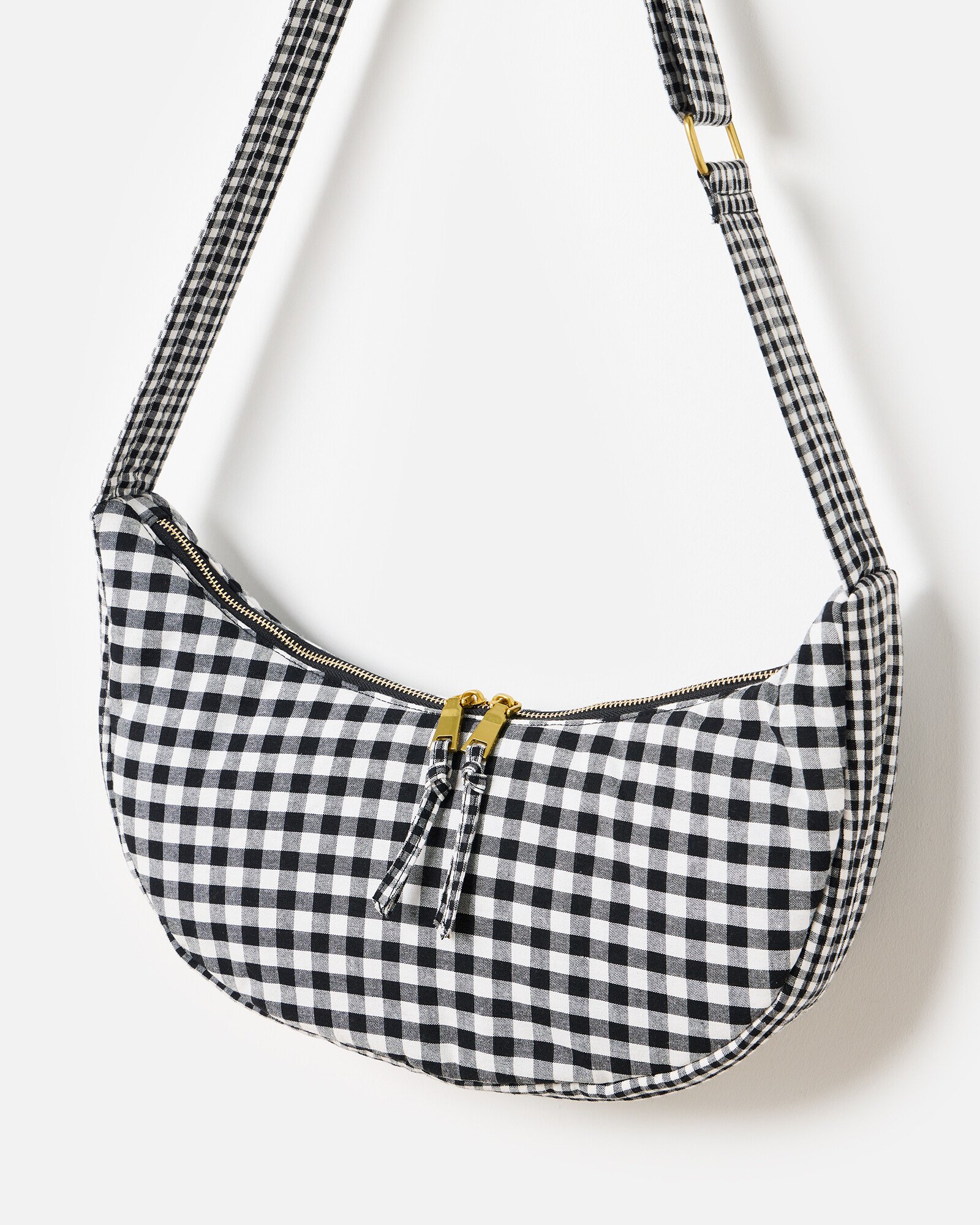 Daisy Black Gingham Belt Bag Oliver Bonas