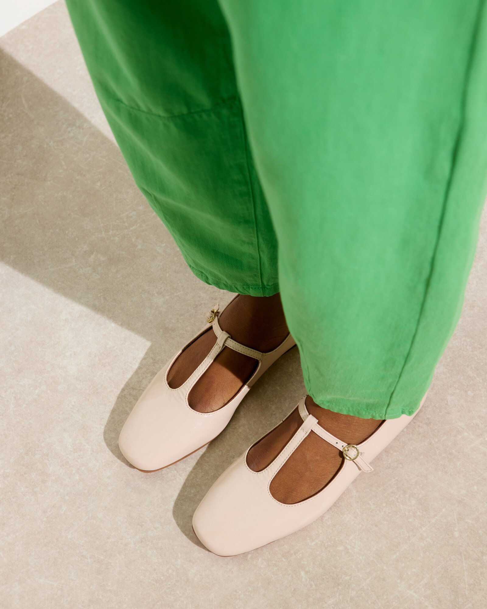 Mary Jane Ecru Cream Patent Leather Shoes Oliver Bonas