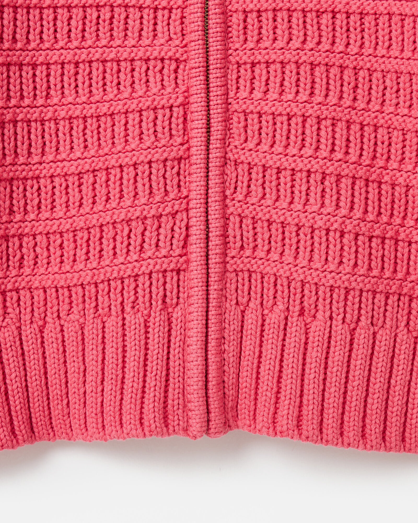 Coral Pink Textured Knitted Bomber Jacket | Oliver Bonas
