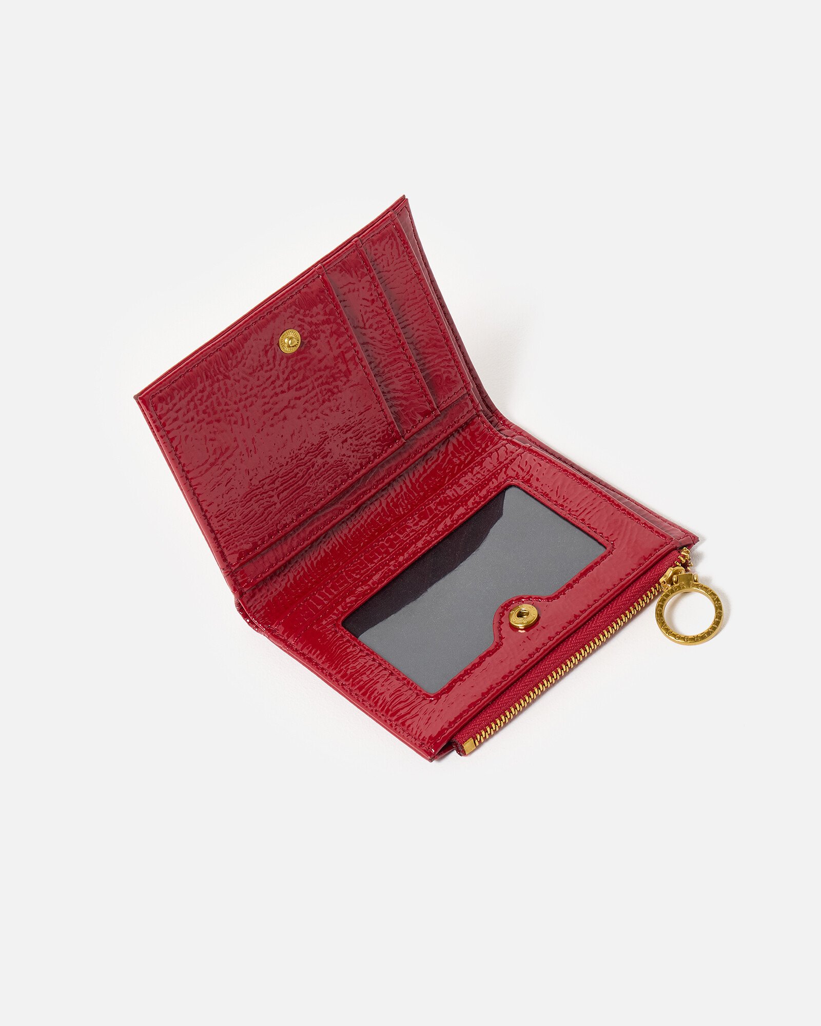 Kinley Red Patent Coin Purse Oliver Bonas