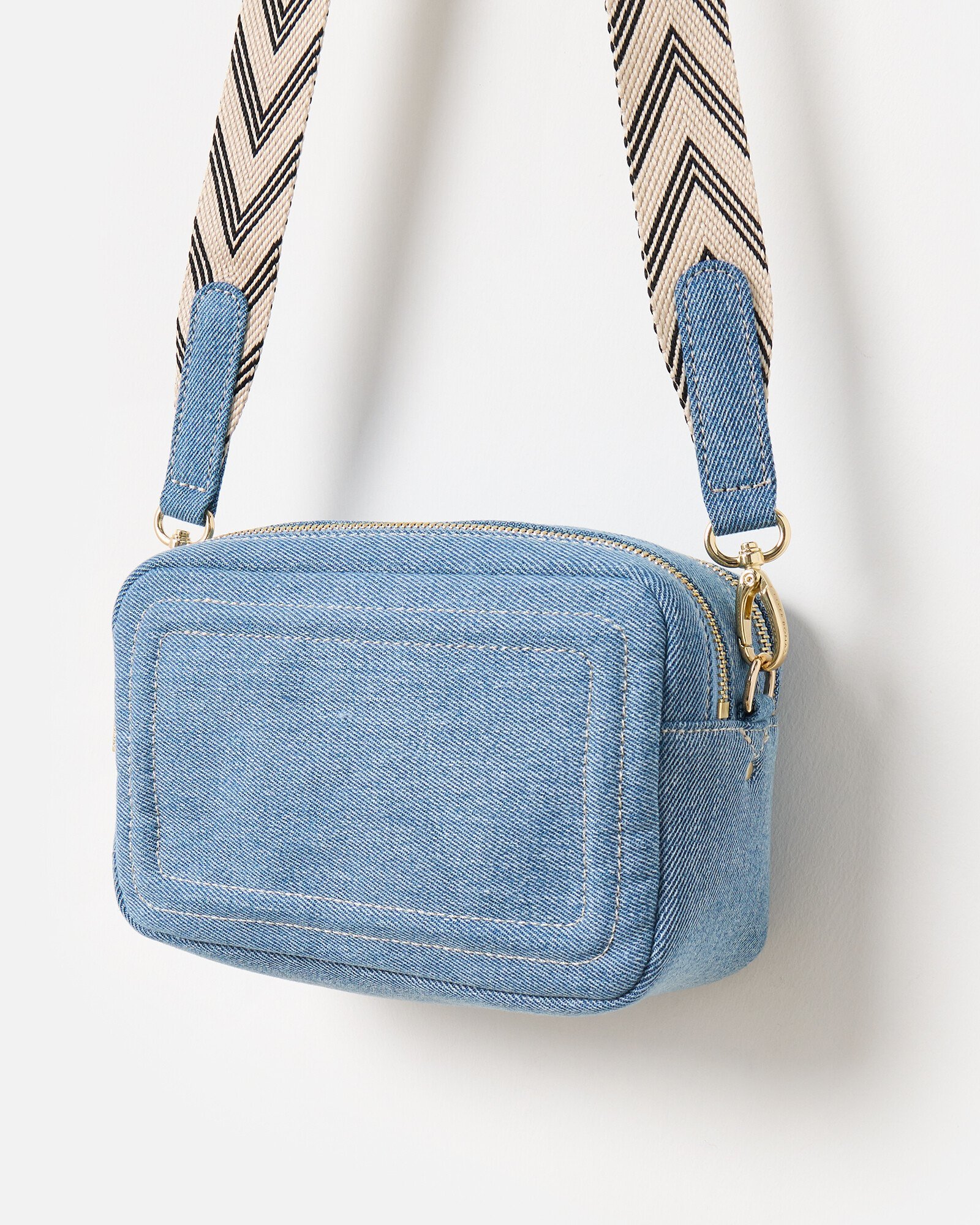 Simen Blue Denim Crossbody Bag | Oliver Bonas