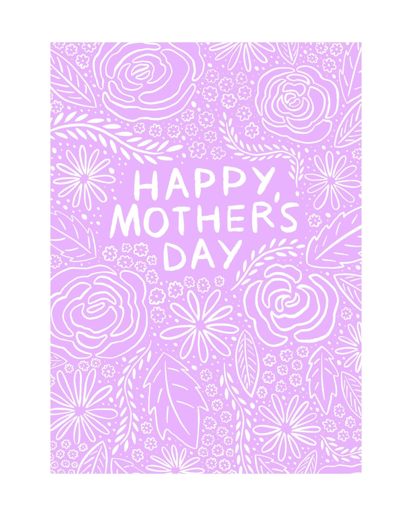 Lilac Floral Mother's Day Card | Oliver Bonas