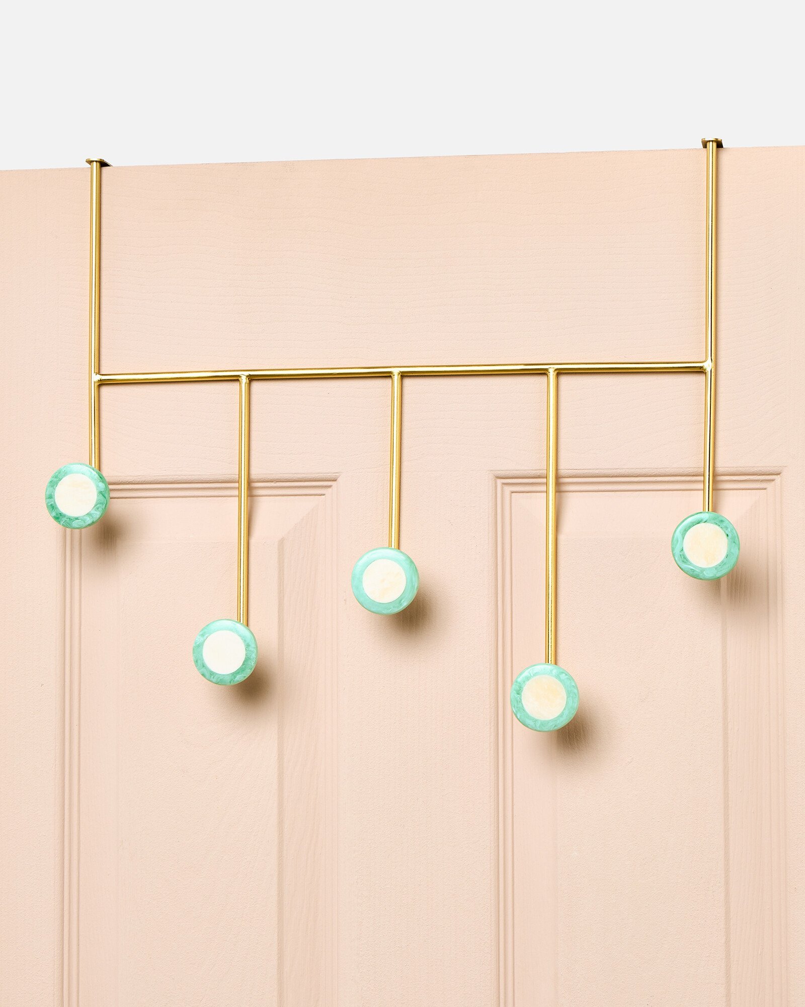 Resin Bone Gold Over The Door Multi Storage Hooks Oliver Bonas