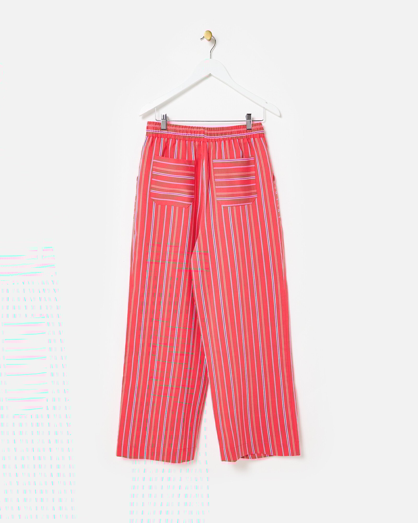 Zara Discounts Zara Red Striped Pants Red Blue Striped Wide Leg