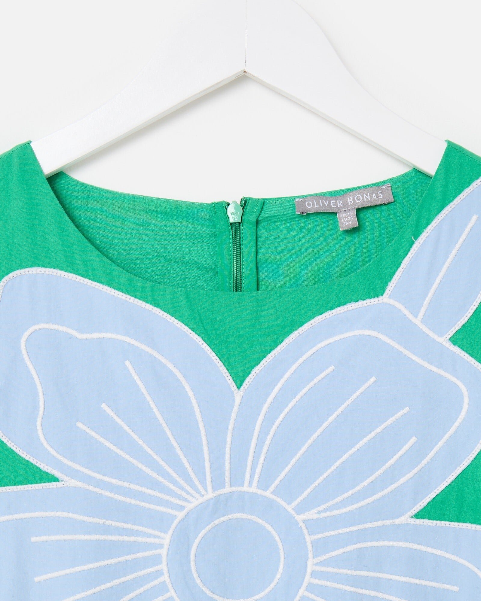 Green & Blue Floral Cut-Out Sleeveless Midi Dress | Oliver Bonas Green & Blue Floral Cut-Out Sleeveless Midi Dress | Oliver Bonas