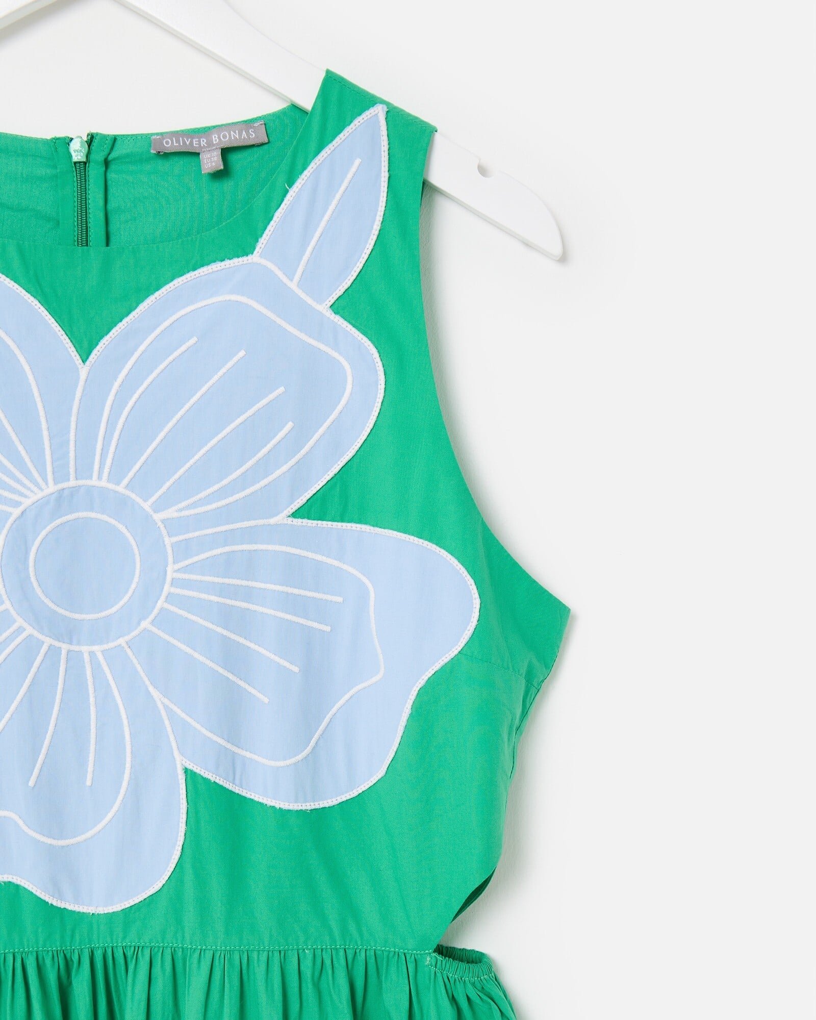 Green & Blue Floral Cut-Out Sleeveless Midi Dress | Oliver Bonas Green & Blue Floral Cut-Out Sleeveless Midi Dress | Oliver Bonas