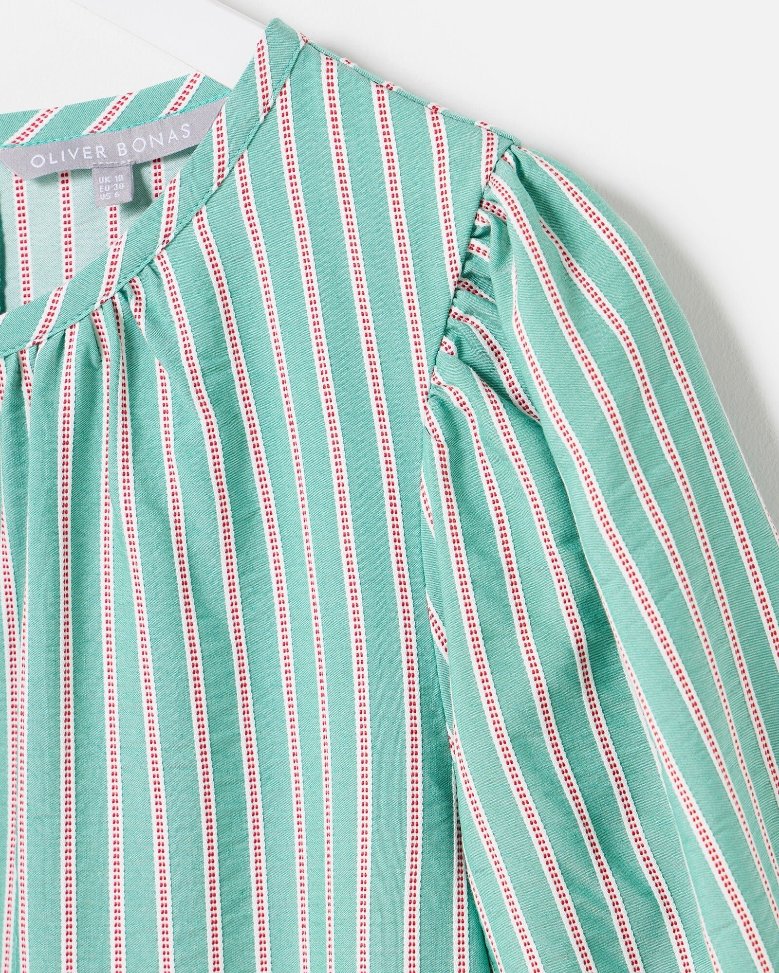 slim fit dress slacks The Pilmar Smocked Waist Maxi Dress in Cream + Green Stripe – Piper & Scoot main image 1