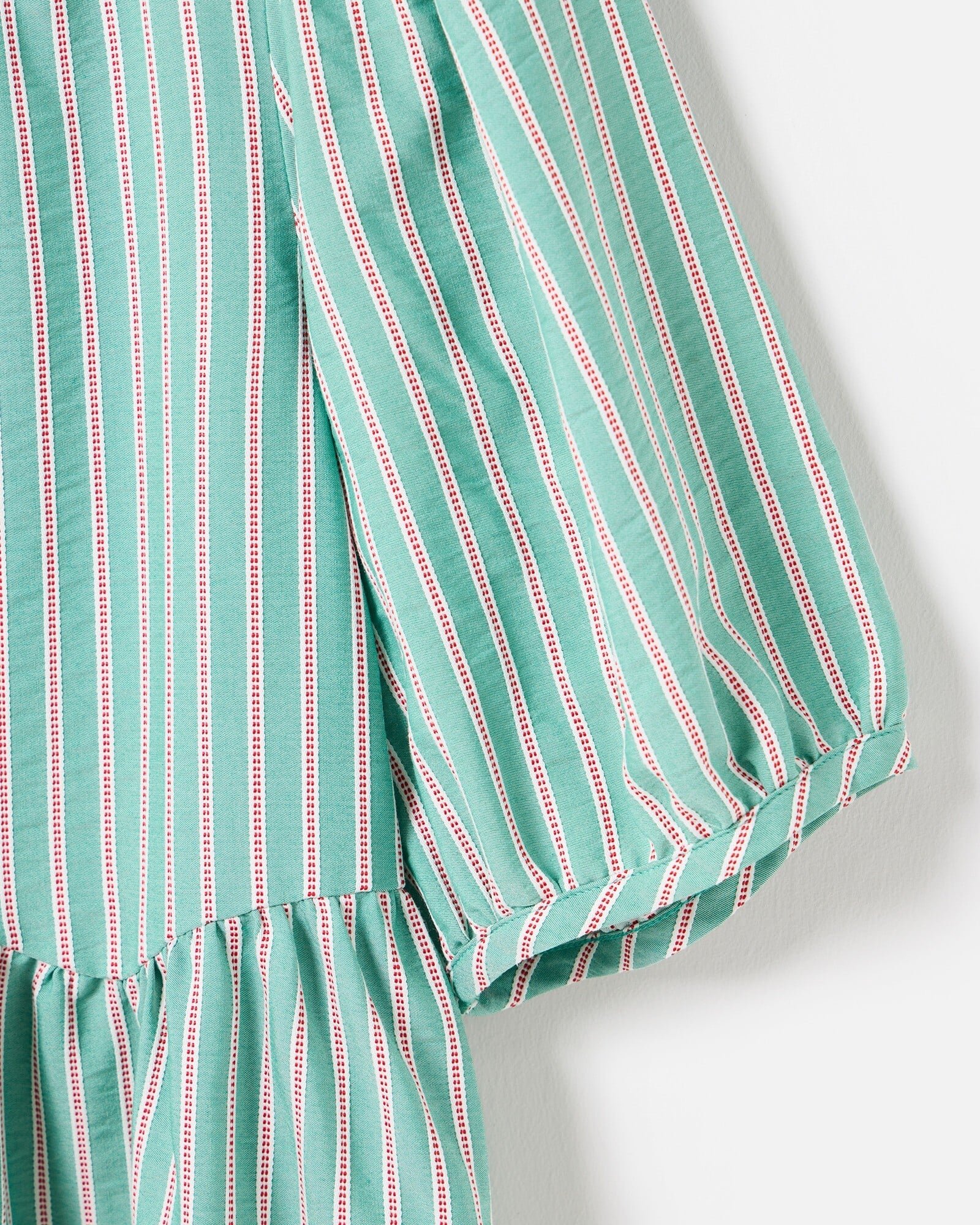 Green & White Striped Mini Smock Dress | Oliver Bonas Green & White Striped Mini Smock Dress | Oliver Bonas