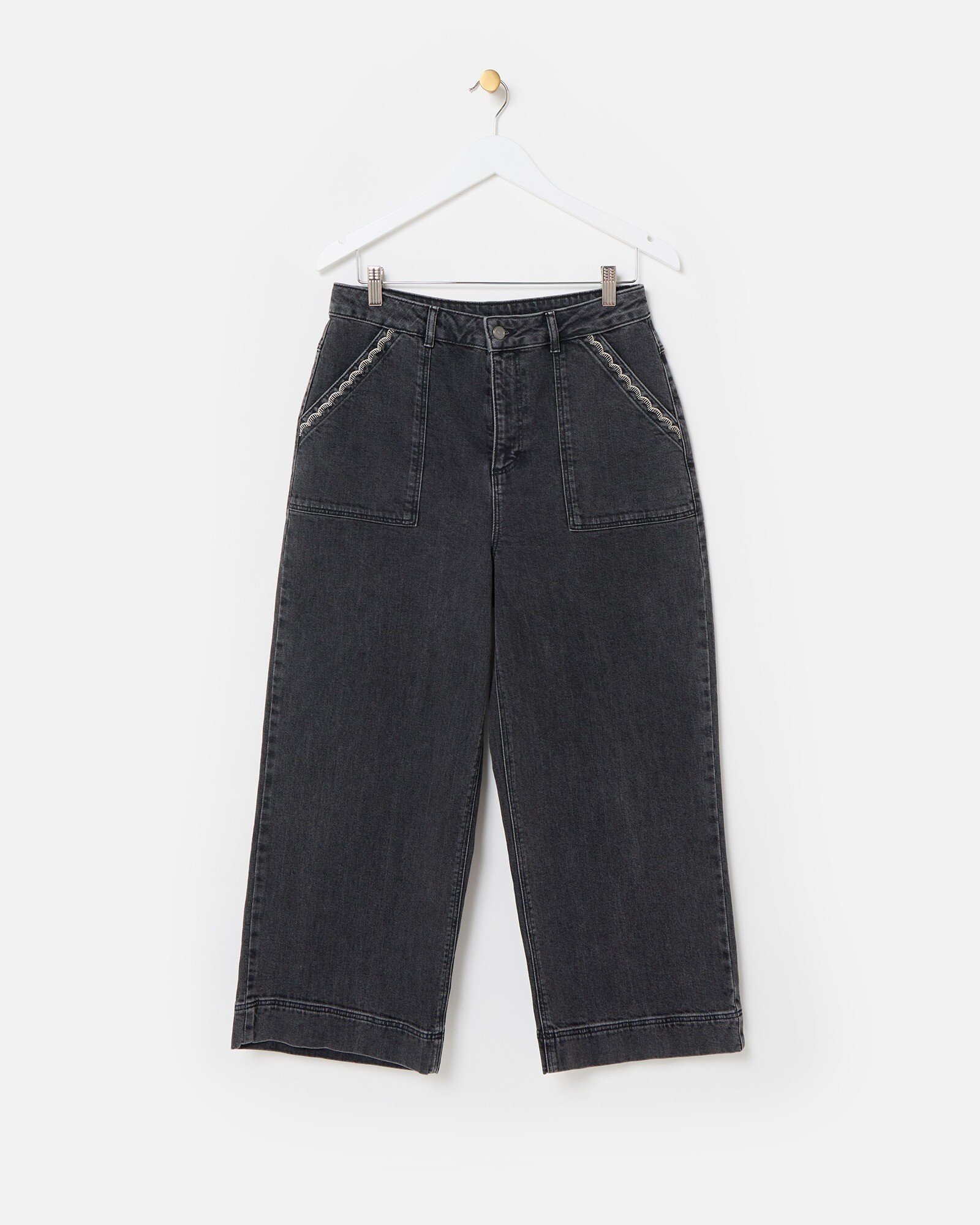 Yoeasy Women's Barrel Jeans - Leopard Print Wide Leg Baggy Cropped Denim Pants With Pockets