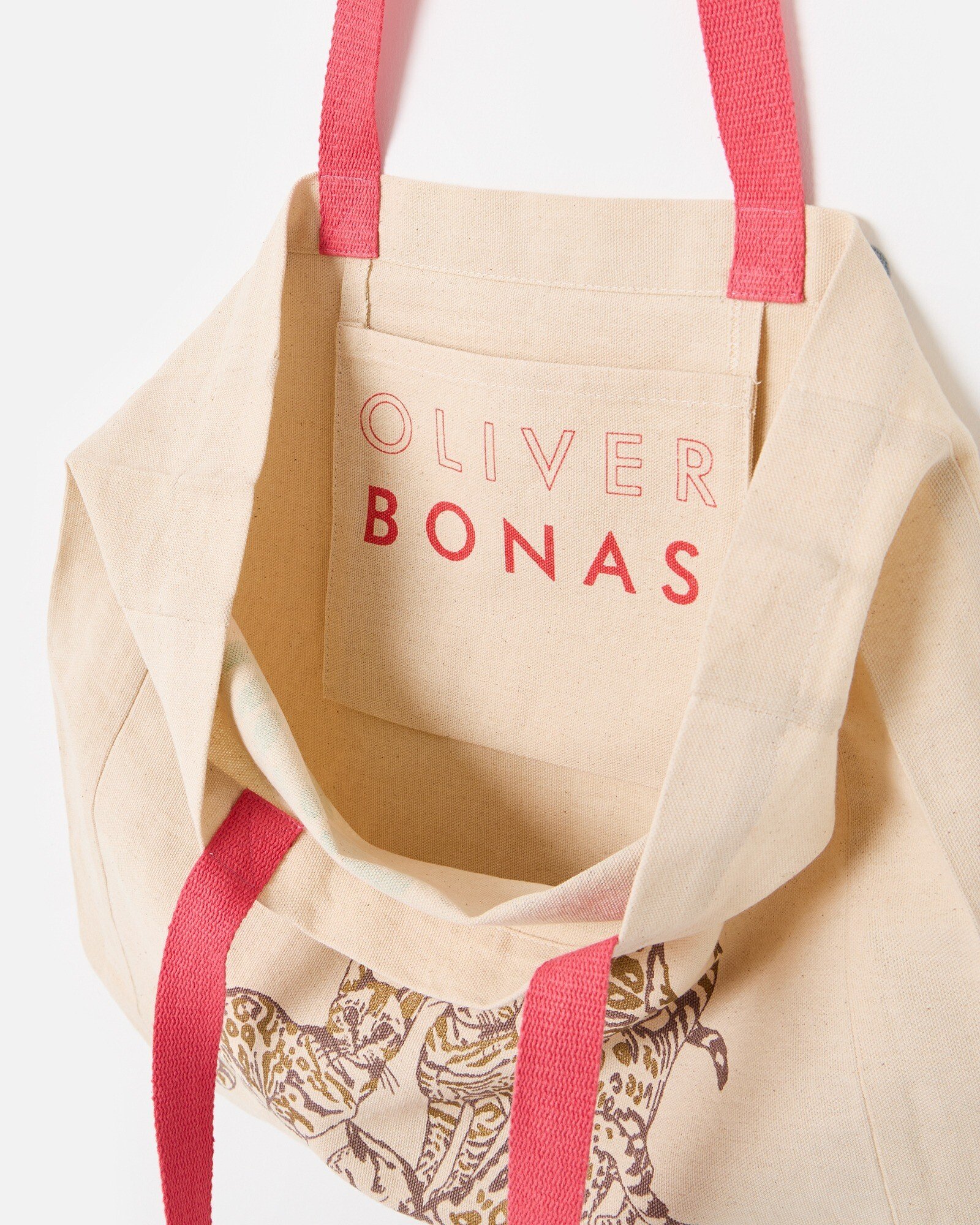 Cream Cat Club Fabric Tote Shopper Bag | Oliver Bonas