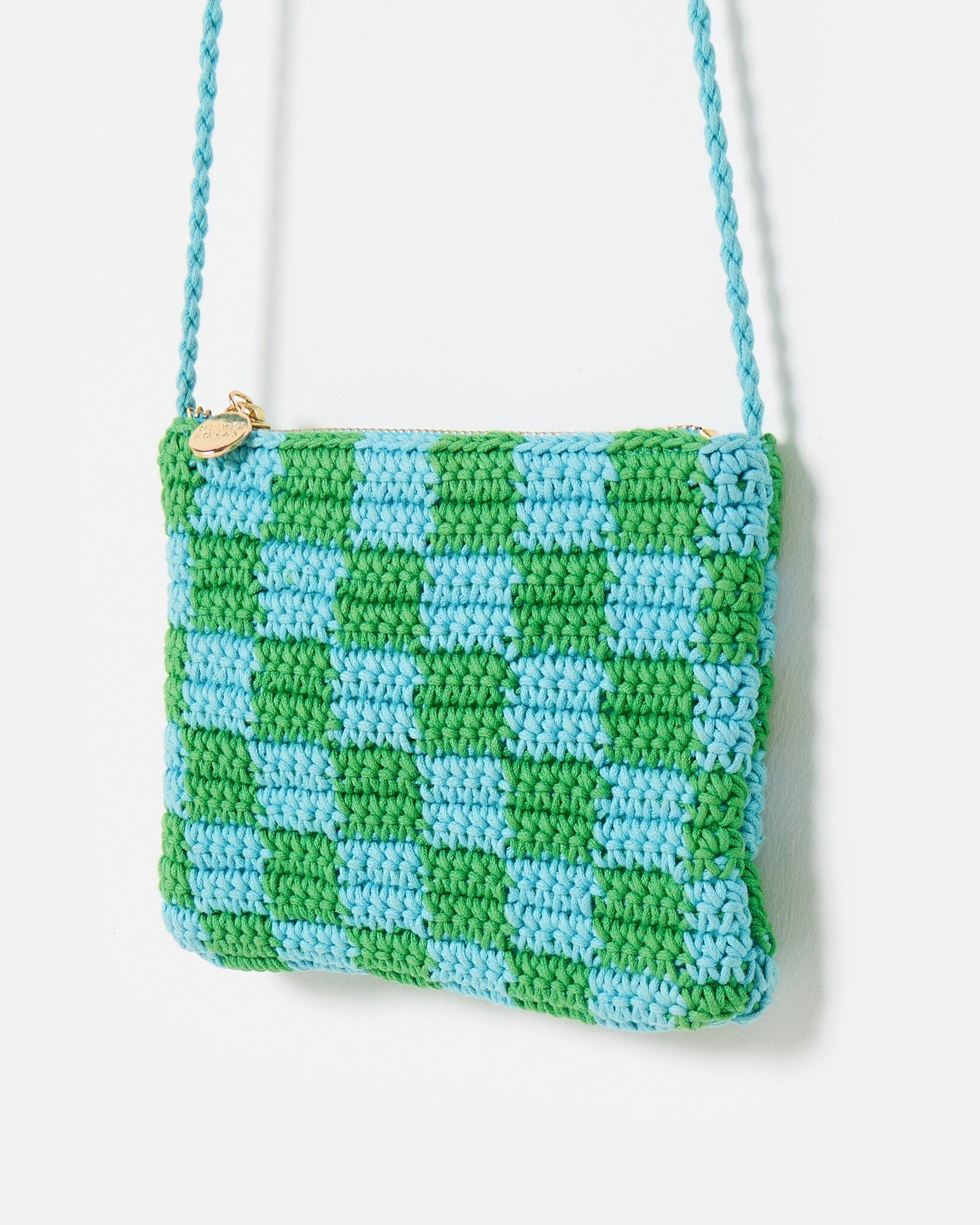 FODOKO Checkered Nylon Crossbody Bum Bag - Green Waist Pack For Women - View #2