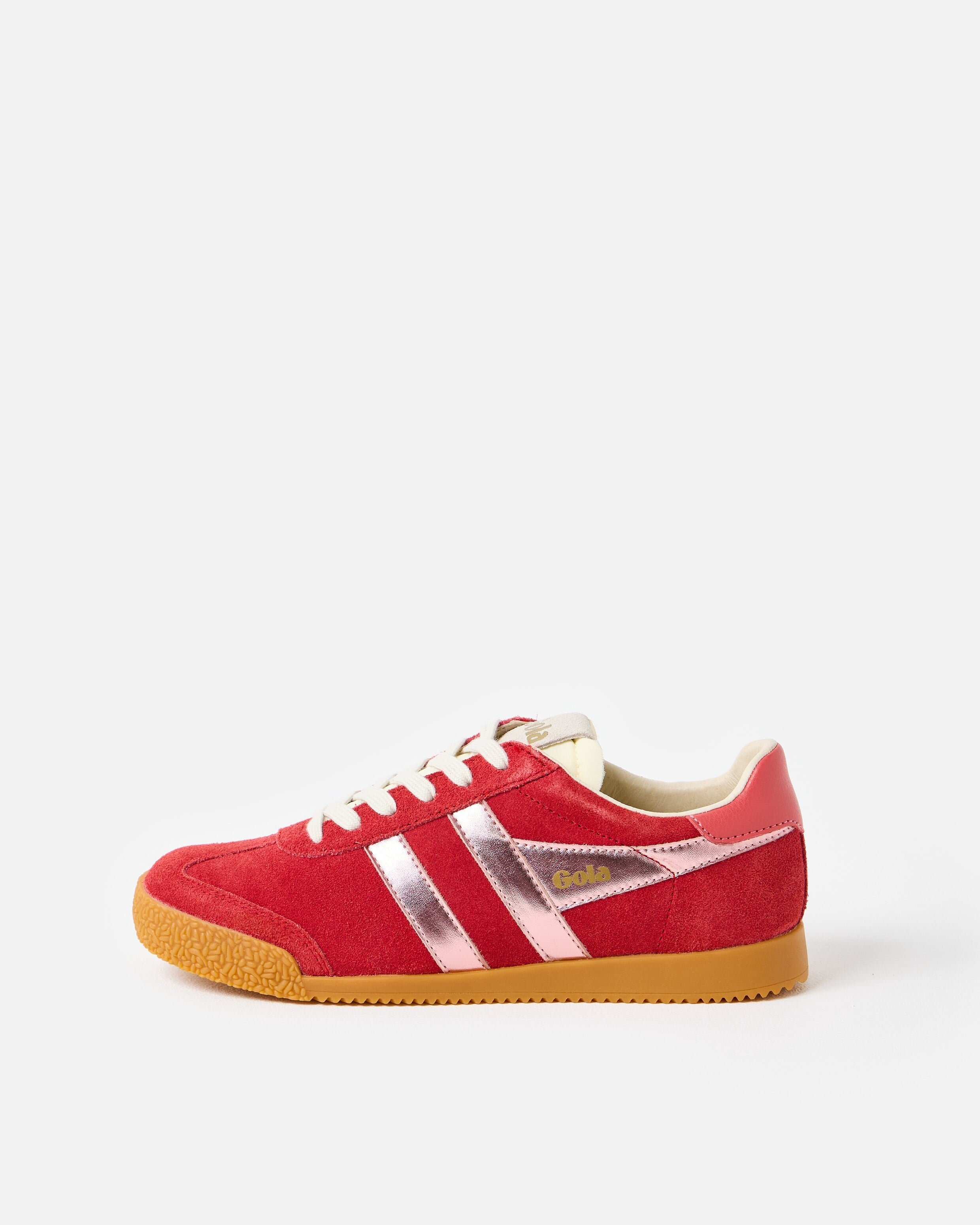 Gola Elan Glitz Red & Coral Pink Trainers | Oliver Bonas