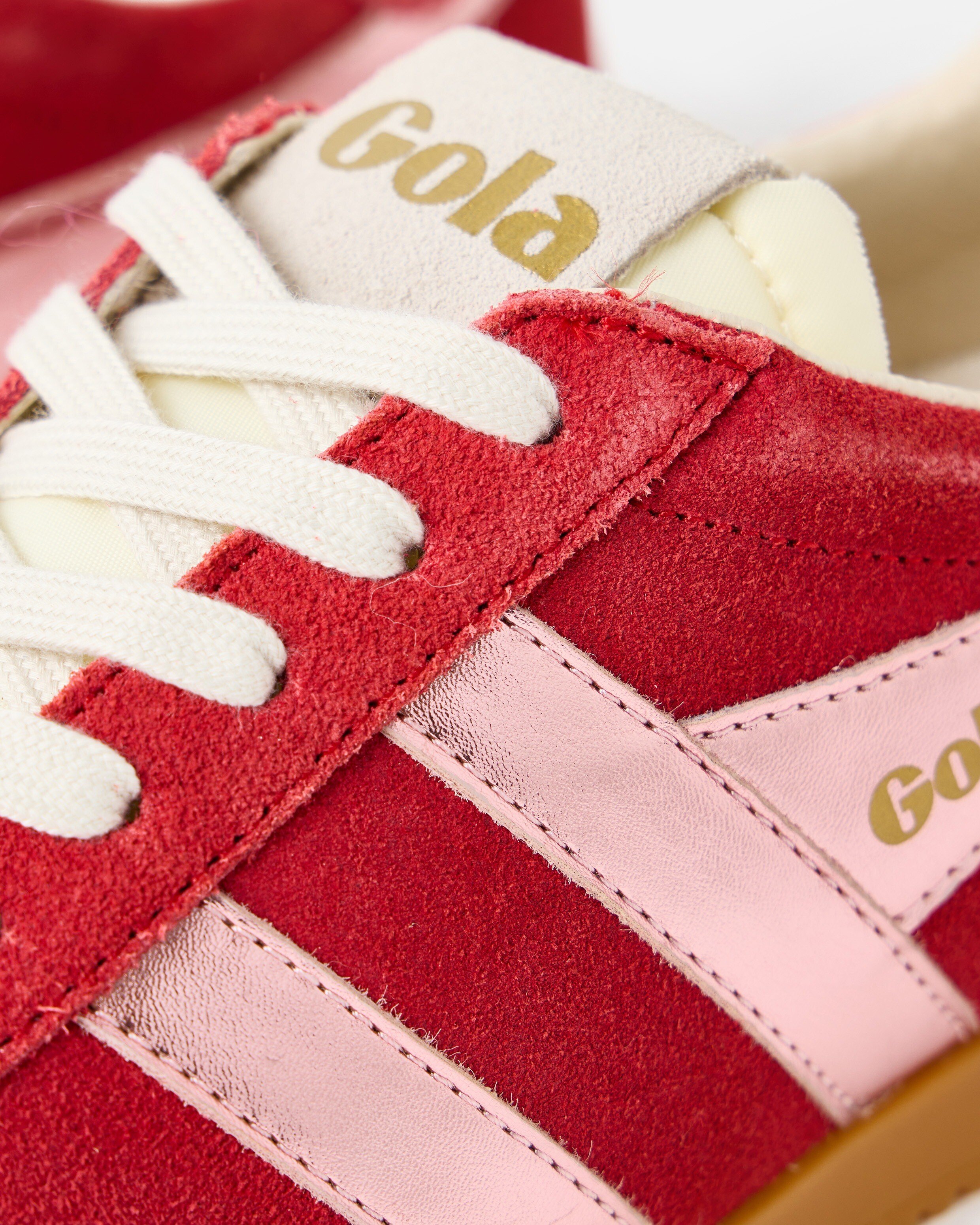 Gola Elan Glitz Red & Coral Pink Trainers | Oliver Bonas
