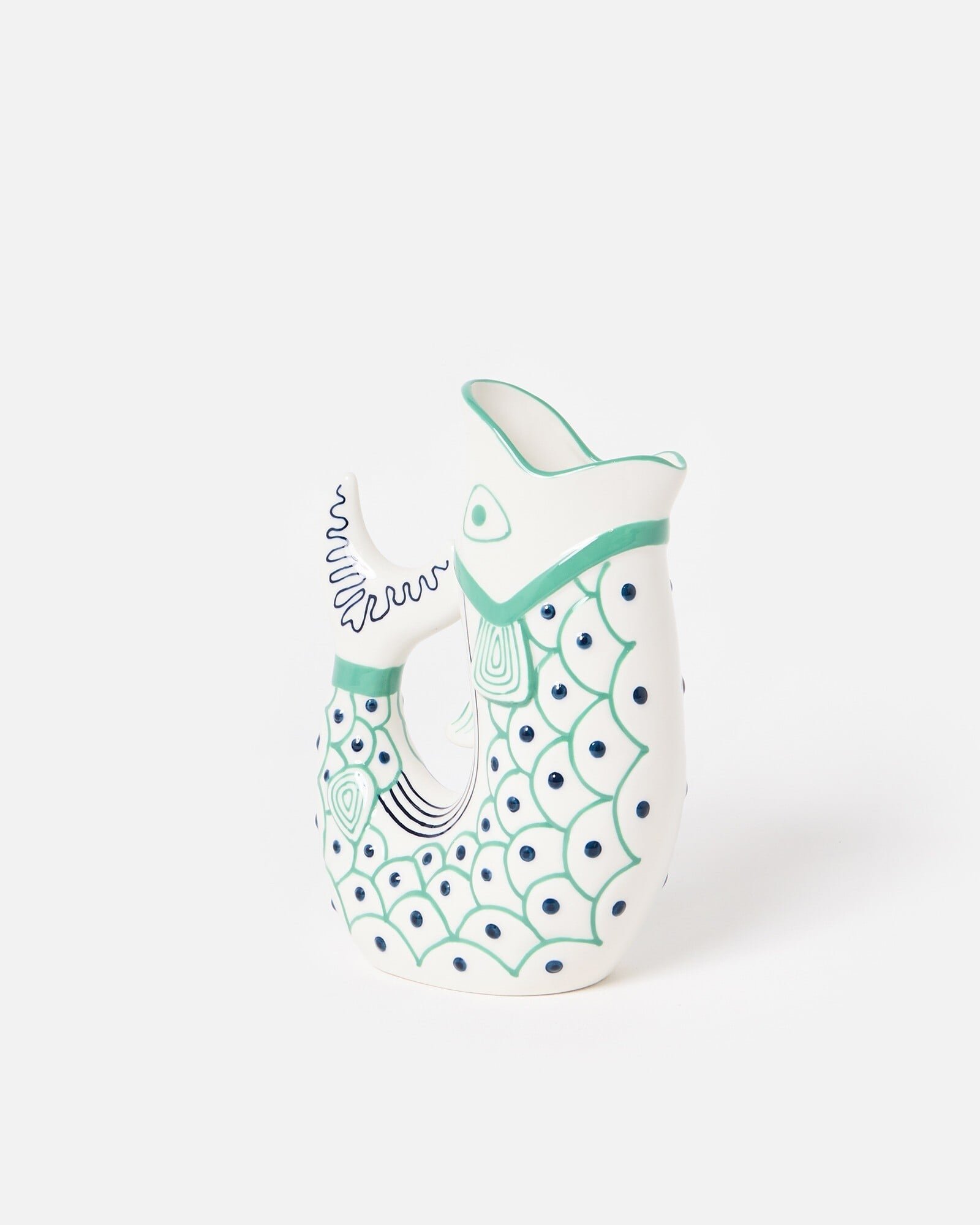 Albert Large White Fish Jug | Oliver Bonas