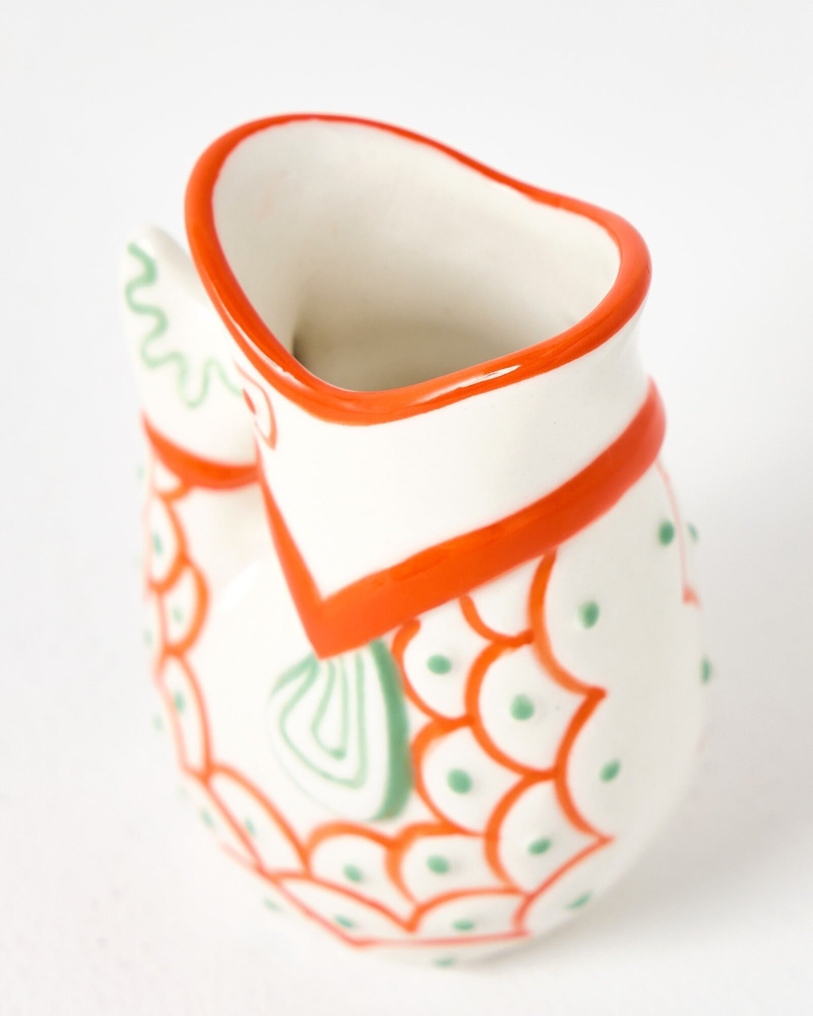 Albertino Mini Orange Fish Jug | Oliver Bonas
