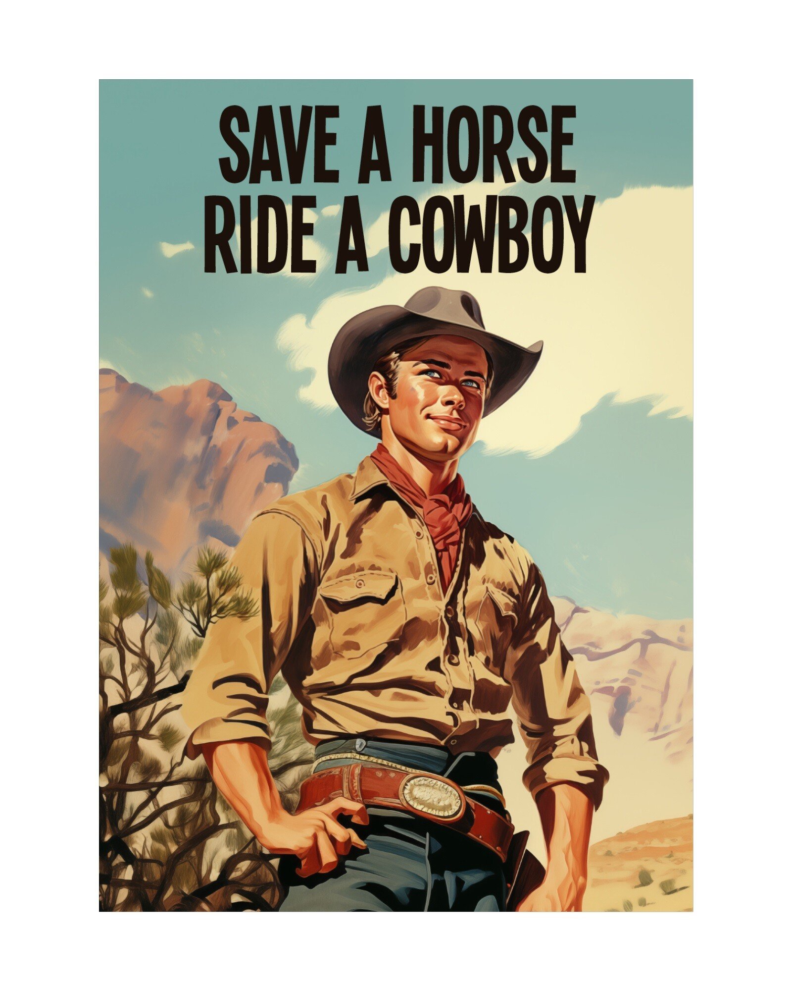 Ride a Cowboy Funny Card Oliver Bonas