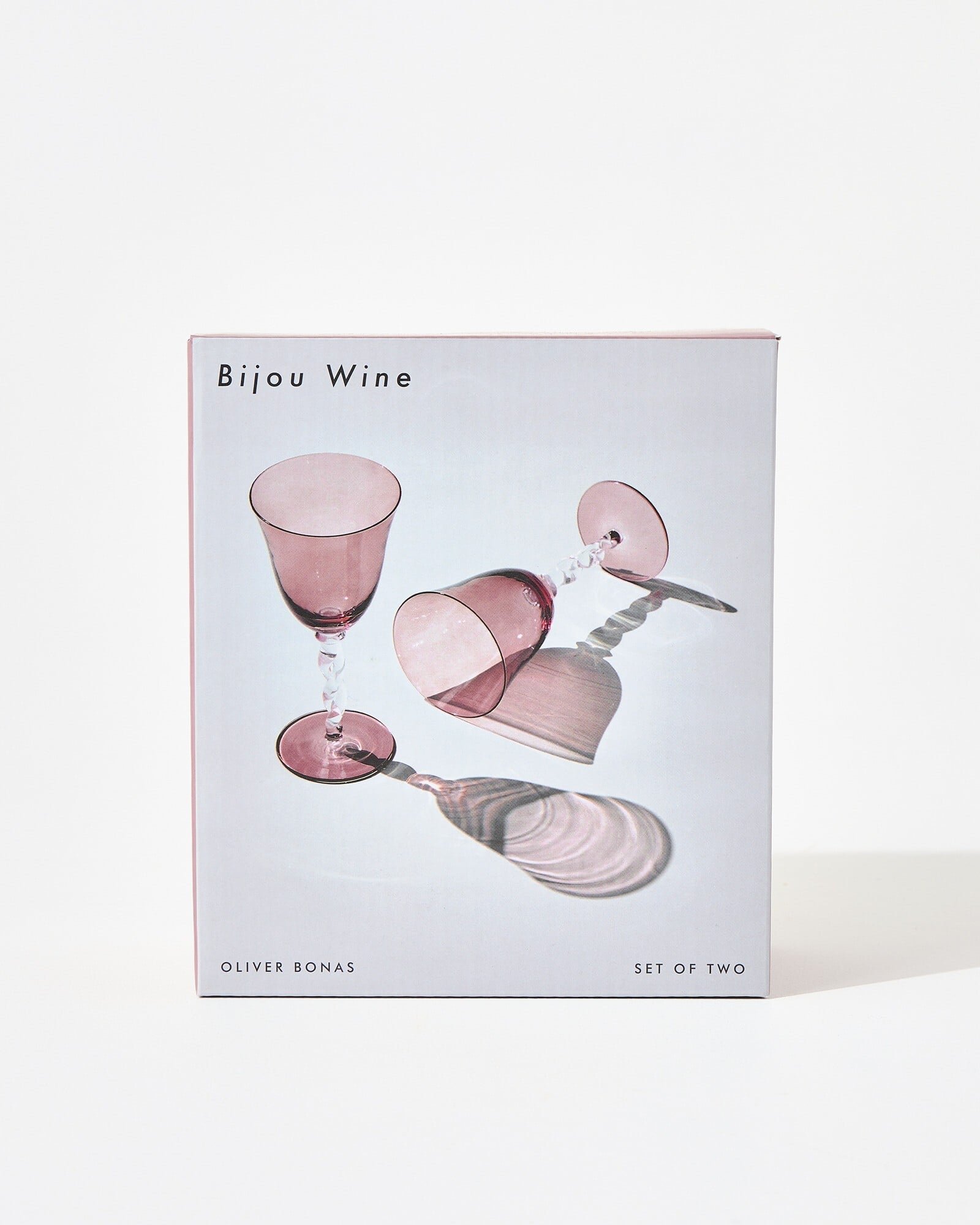 Bijou Pink Wine Glasses Set of Two | Oliver Bonas