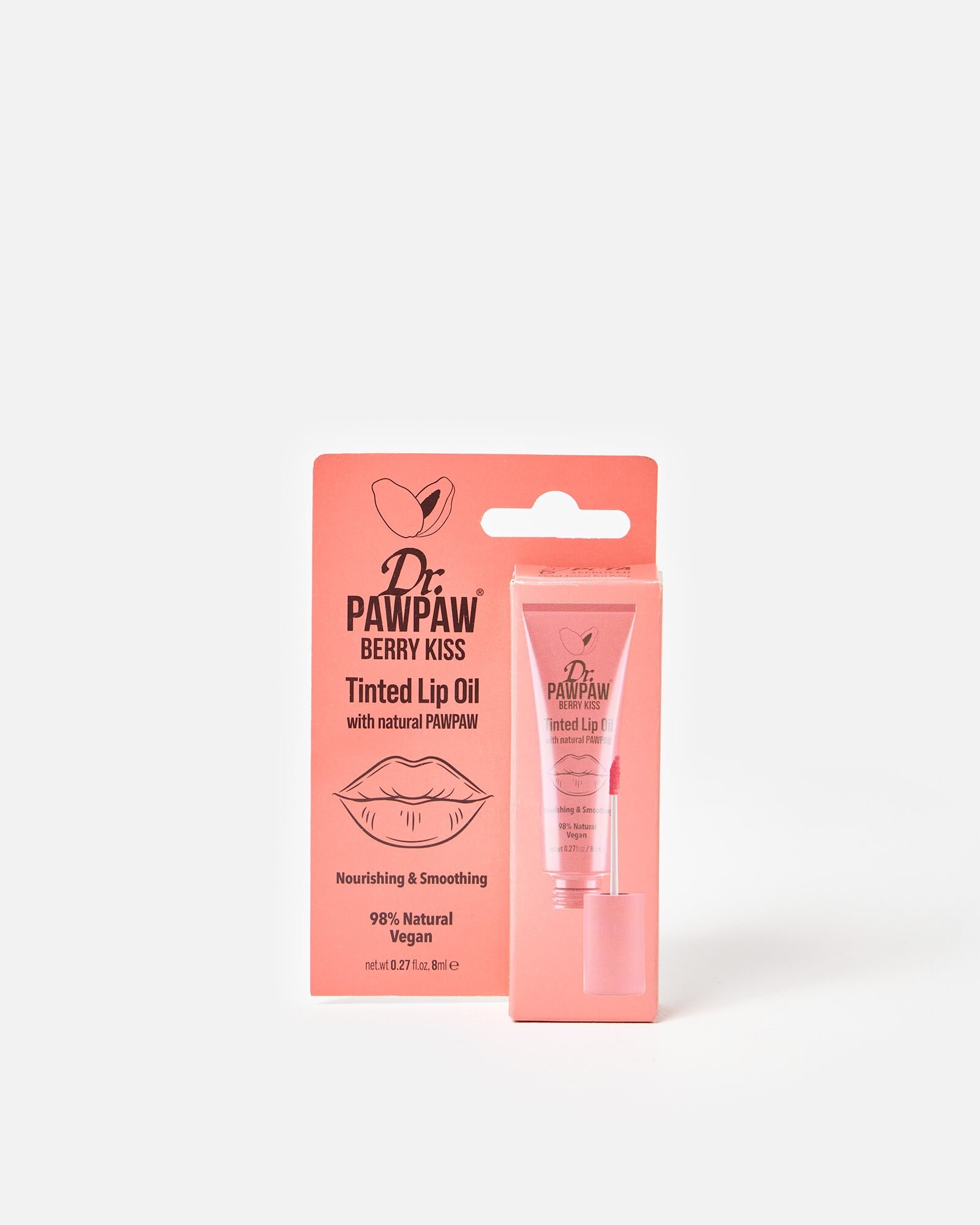 Dr. PAWPAW Berry Kiss Lippenöl Mit Tint – 98% Natürlich, Vegan, Nährend & Glättend, 8 Ml