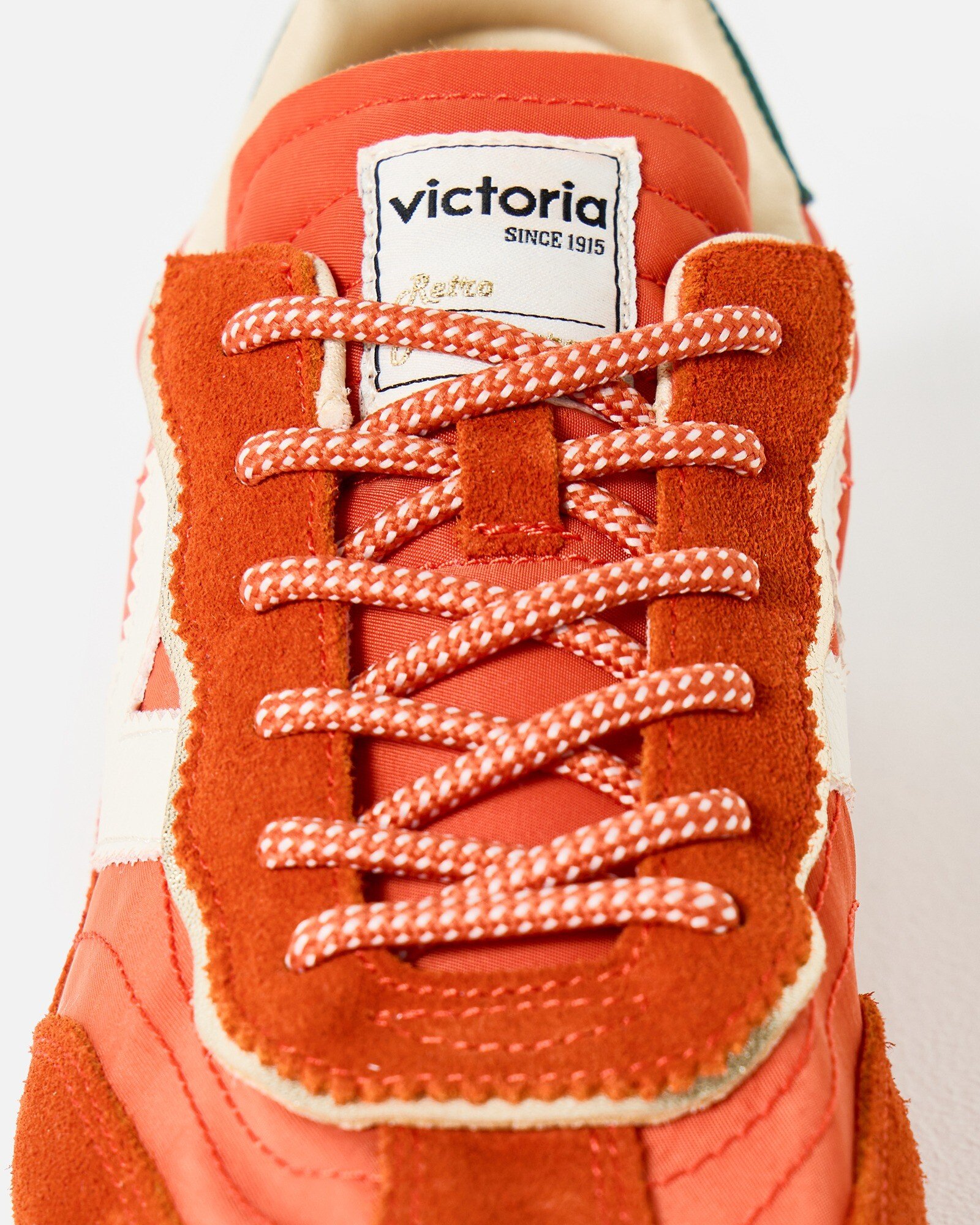 Victoria Saturno Orange Suede & Nylon Trainers | Oliver Bonas